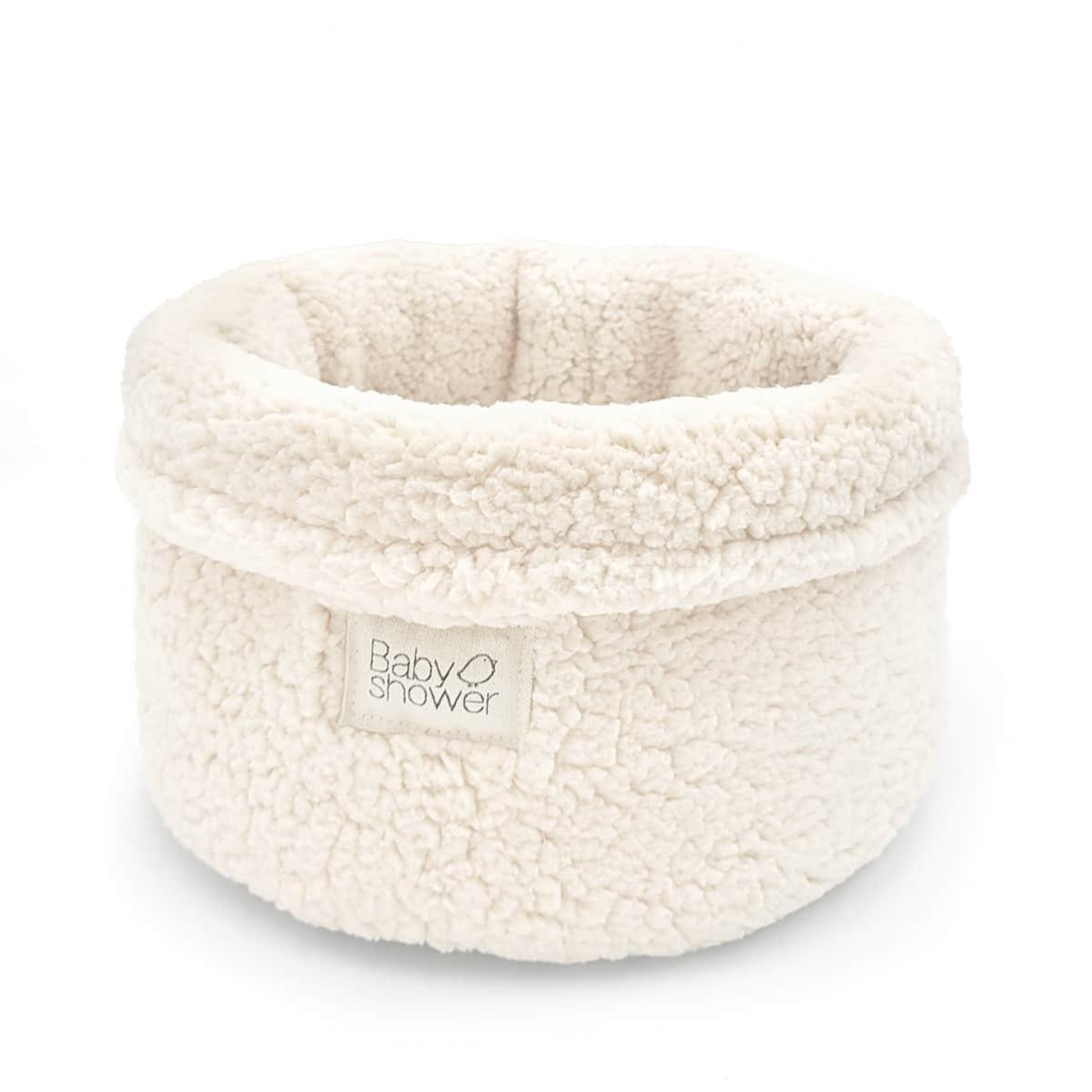 סל אחסון בצבע לבן אייבורי