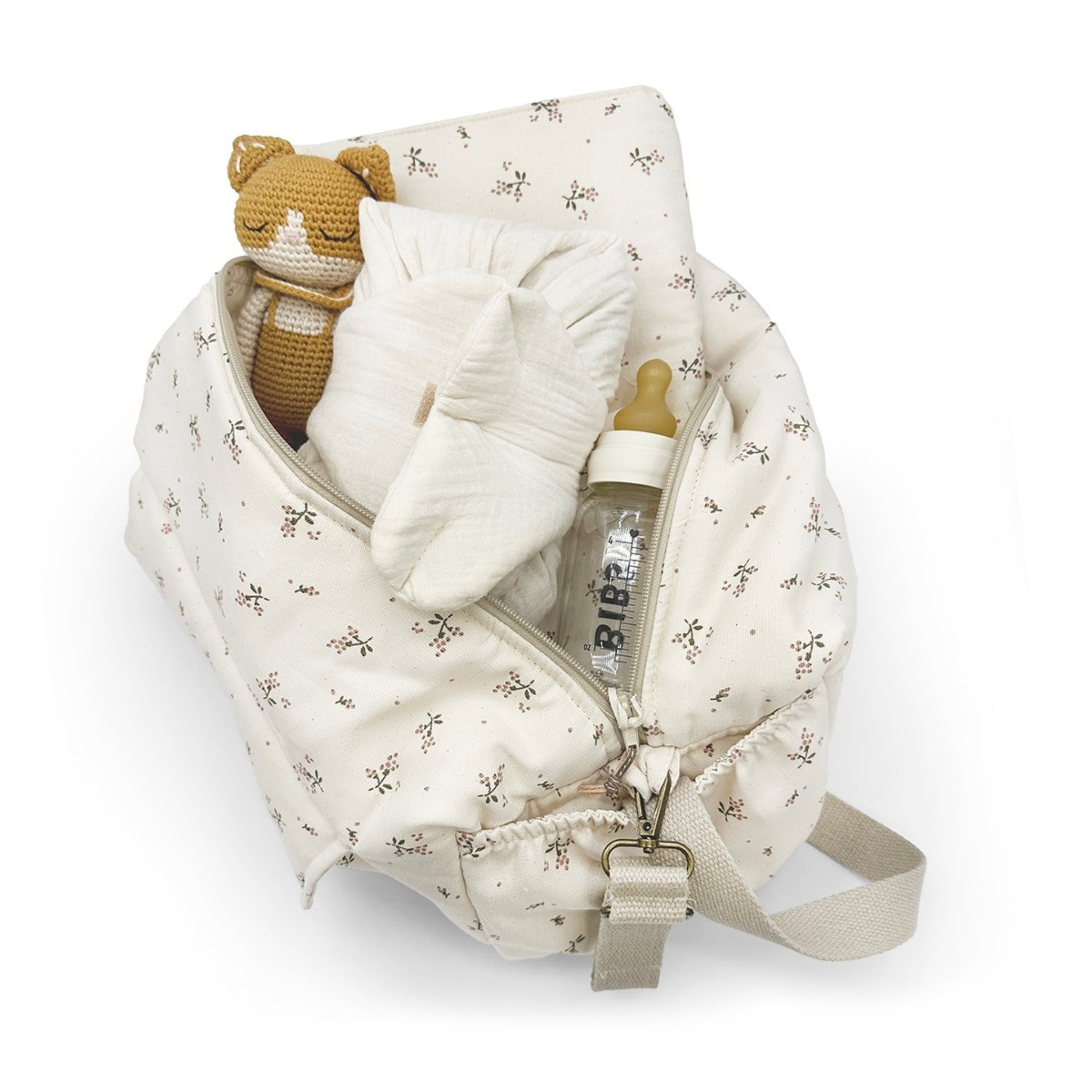 תיק עגלה קמילה מעוטר בדובדבניות