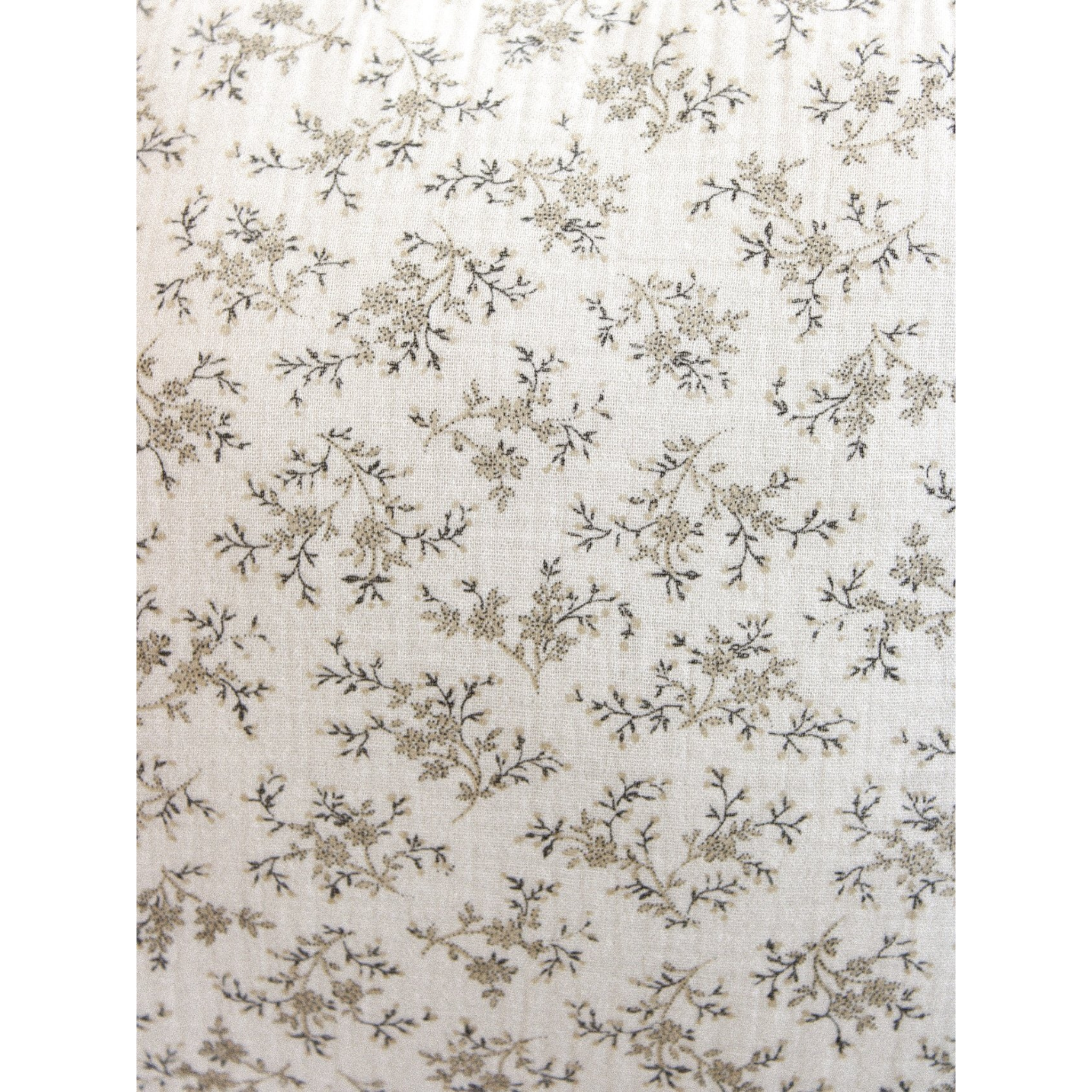 תיק עגלה קמילה מעוטר בפרחים אפורים