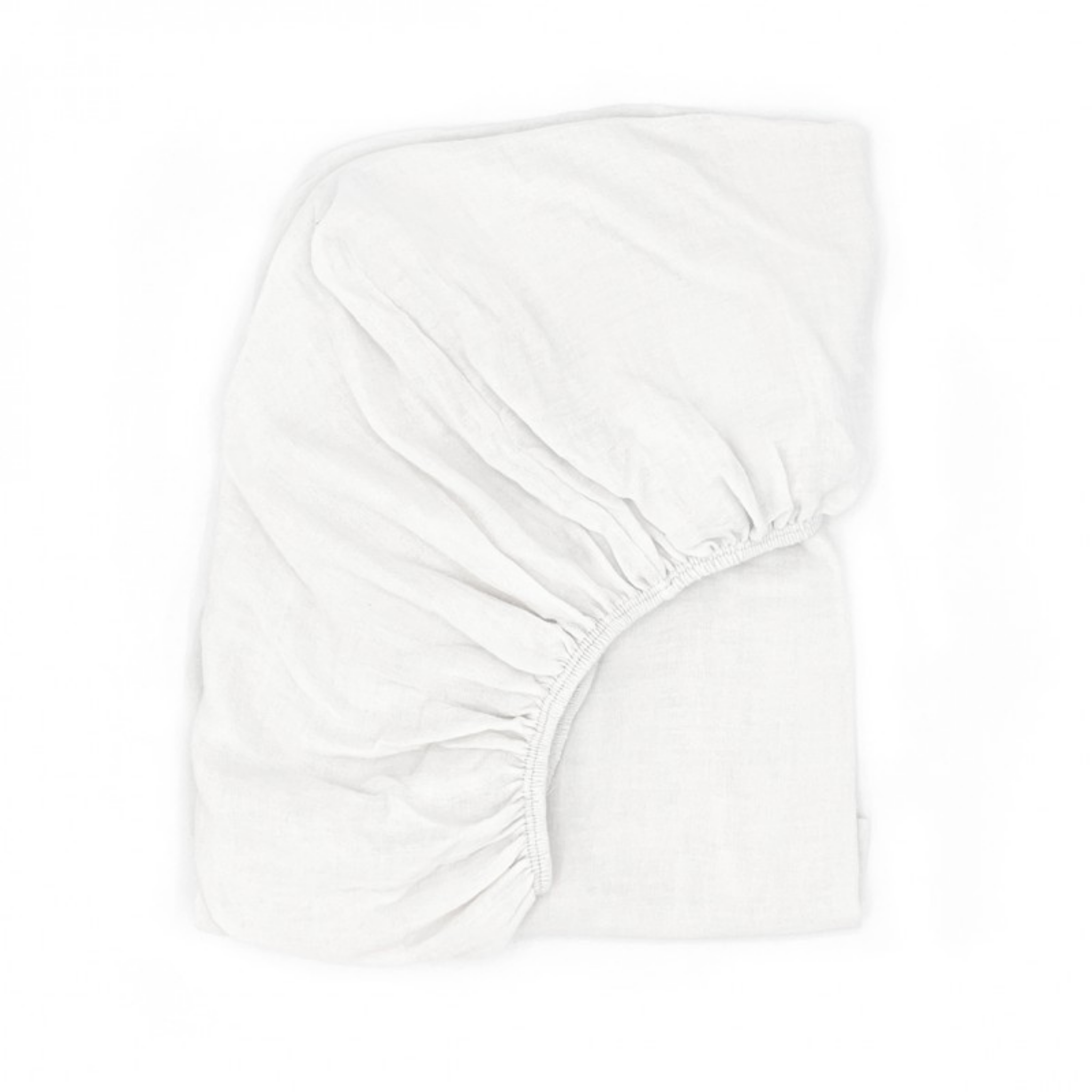 סדין לעריסה ולמיטה מתחברת מכותנה אורגנית - צבע לבן