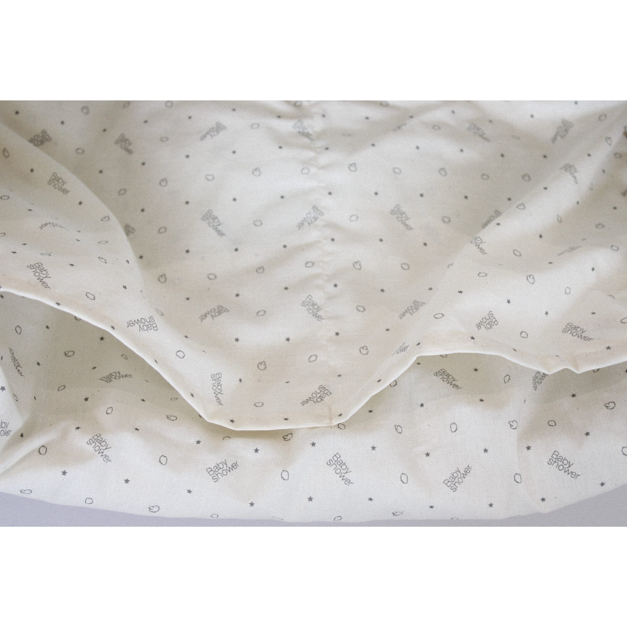 תיק עגלה קמילה מעוטר בפרחים אפורים