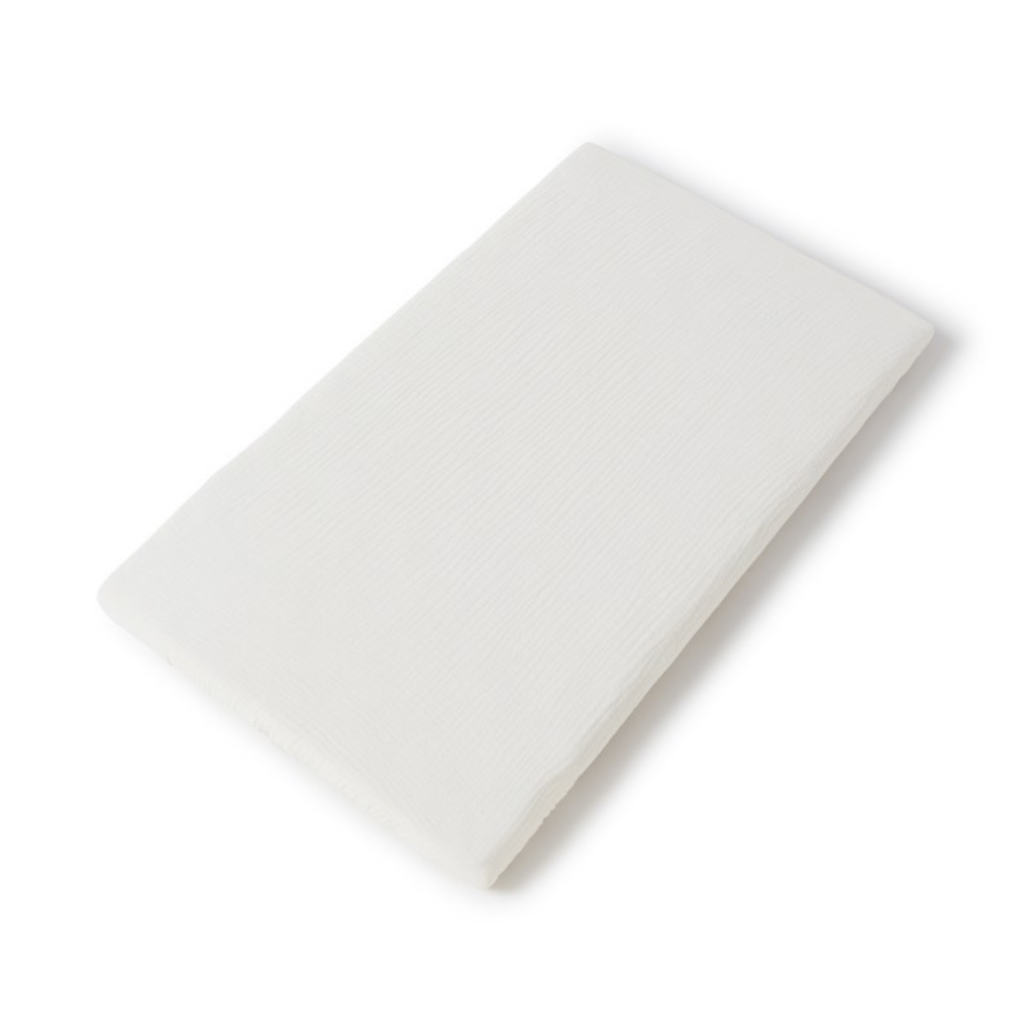 סדין לעריסה או מתחברת מכותנה אורגנית - צבע לבן אייבורי