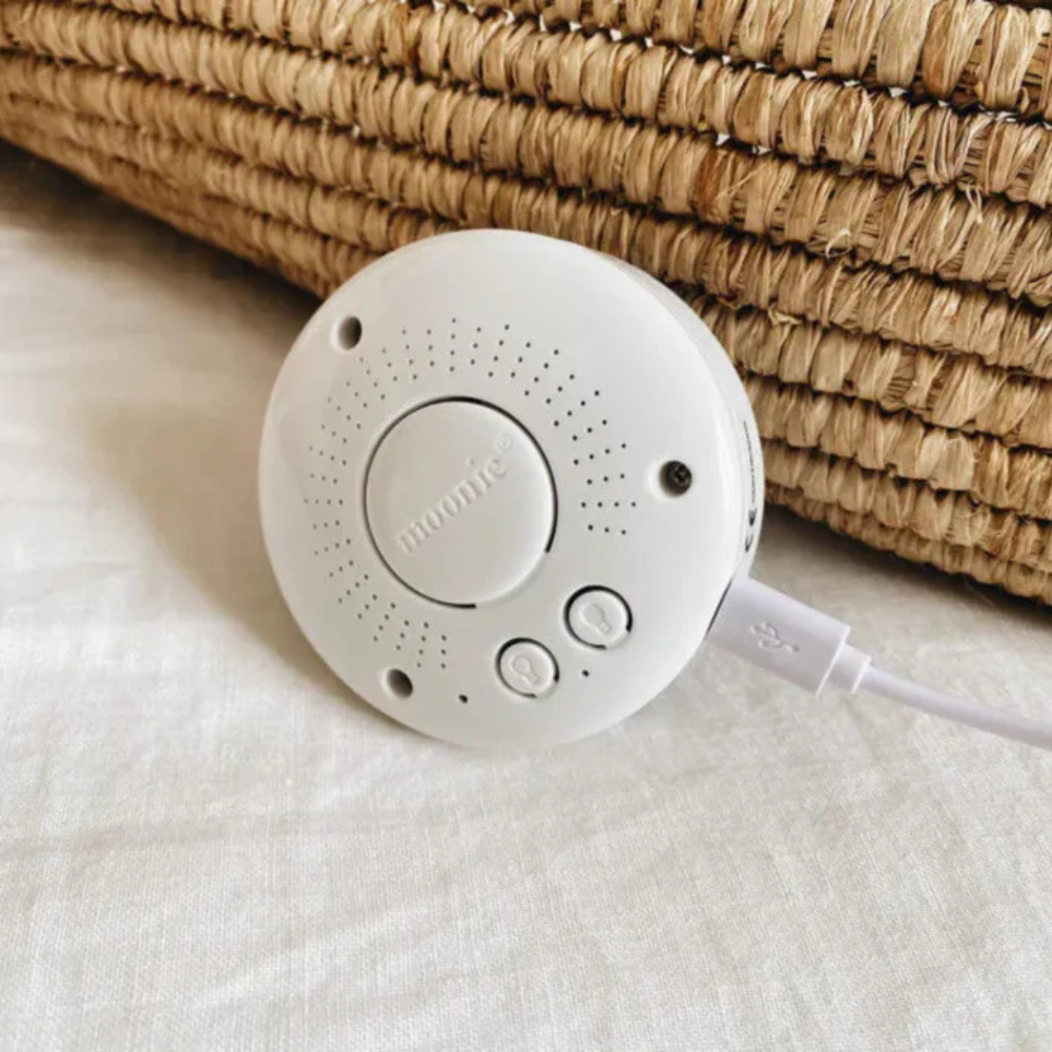 בובת moonie - דוב לילה טוב מכותנה אורגנית - בצבע ורוד