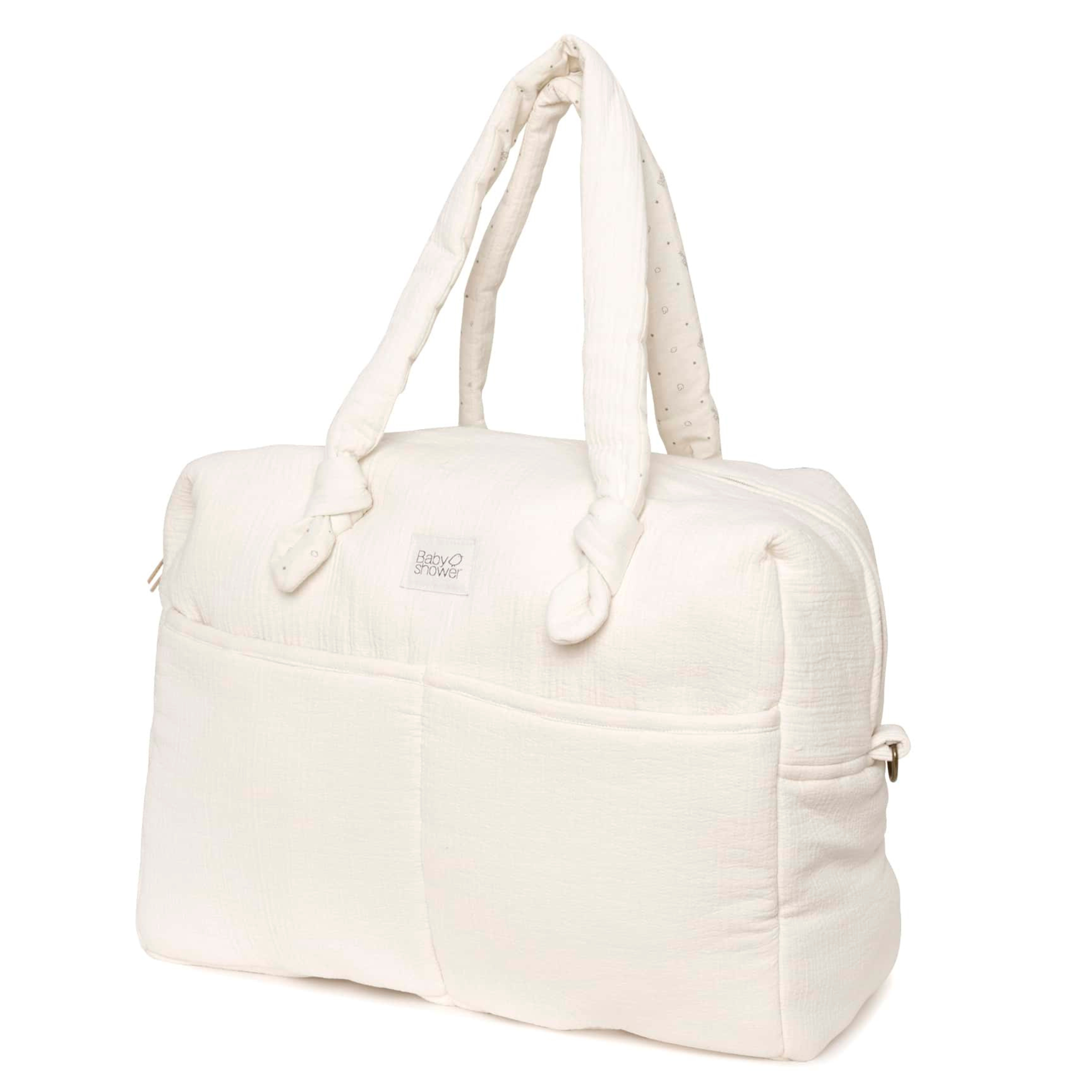 תיק החתלה בצבע לבן אייבורי