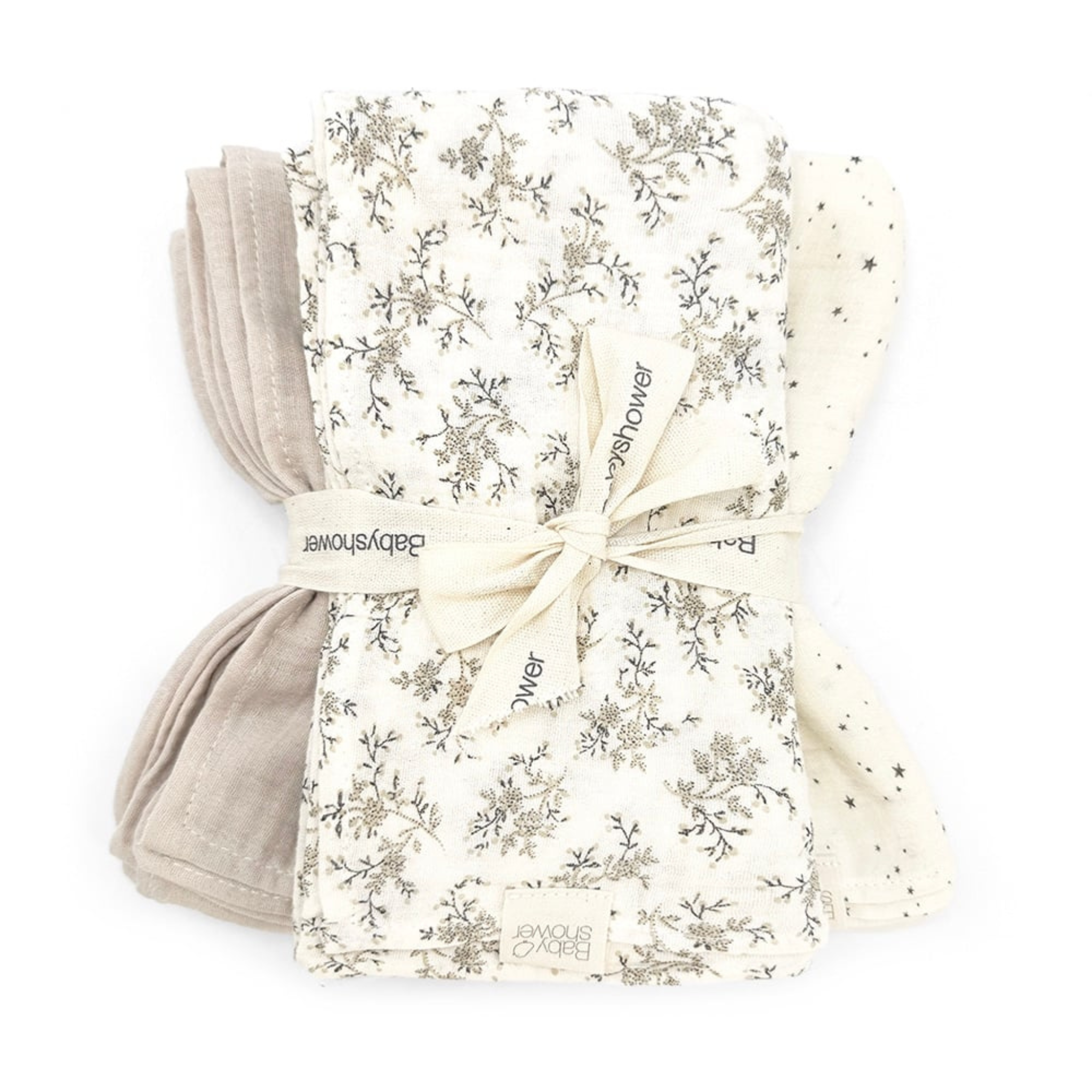 סט 3 חיתולי טטרה מכותנה אורגנית - מיקס ענפים אפורים וצבעים בהירים