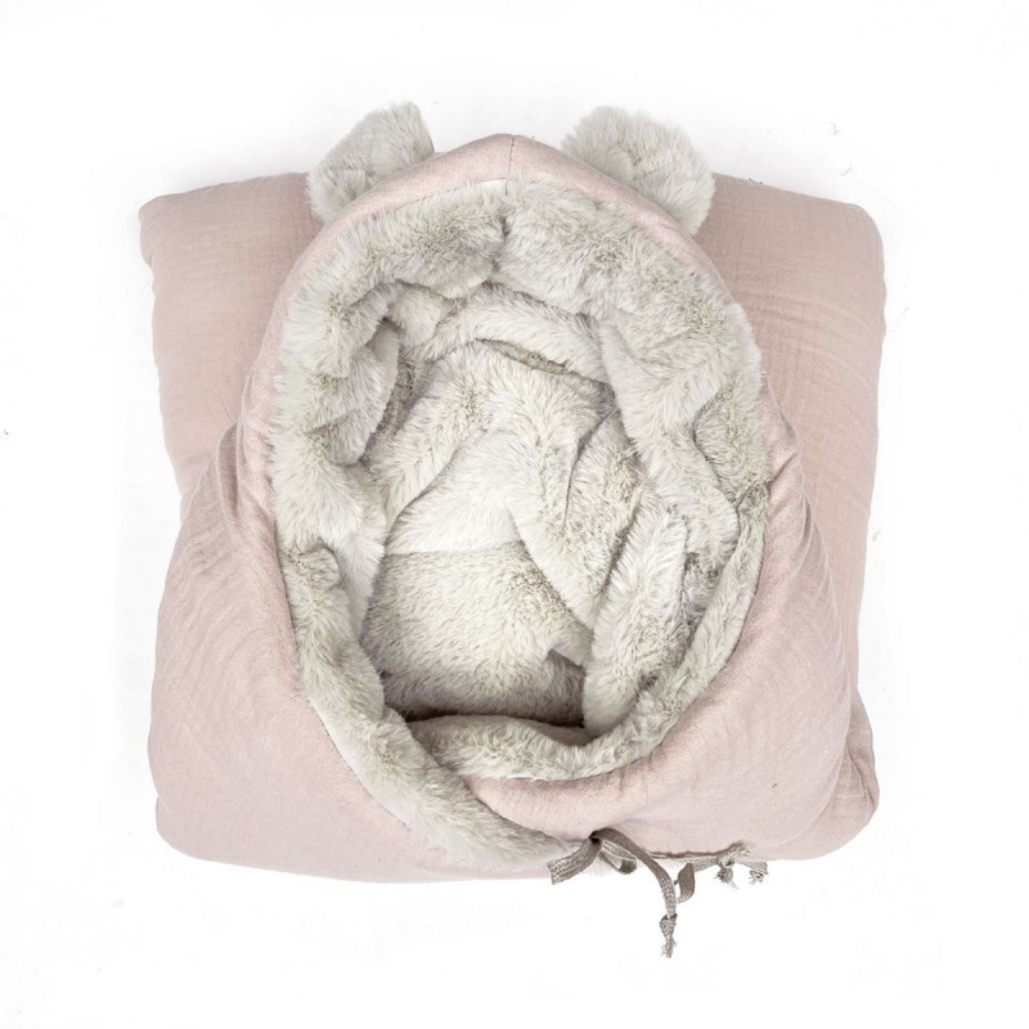 שמיכת חיבוקית מכותנה אורגנית – בצבע ורוד ניוד