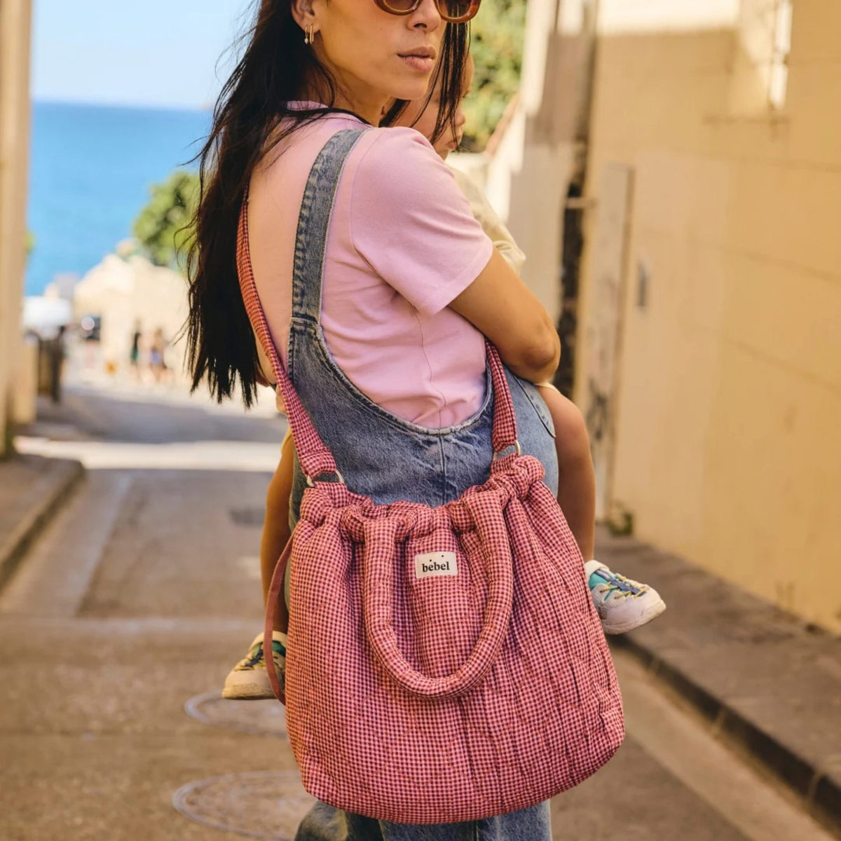 תיק החתלה גדול Trendy – משבצות וישי ורודות