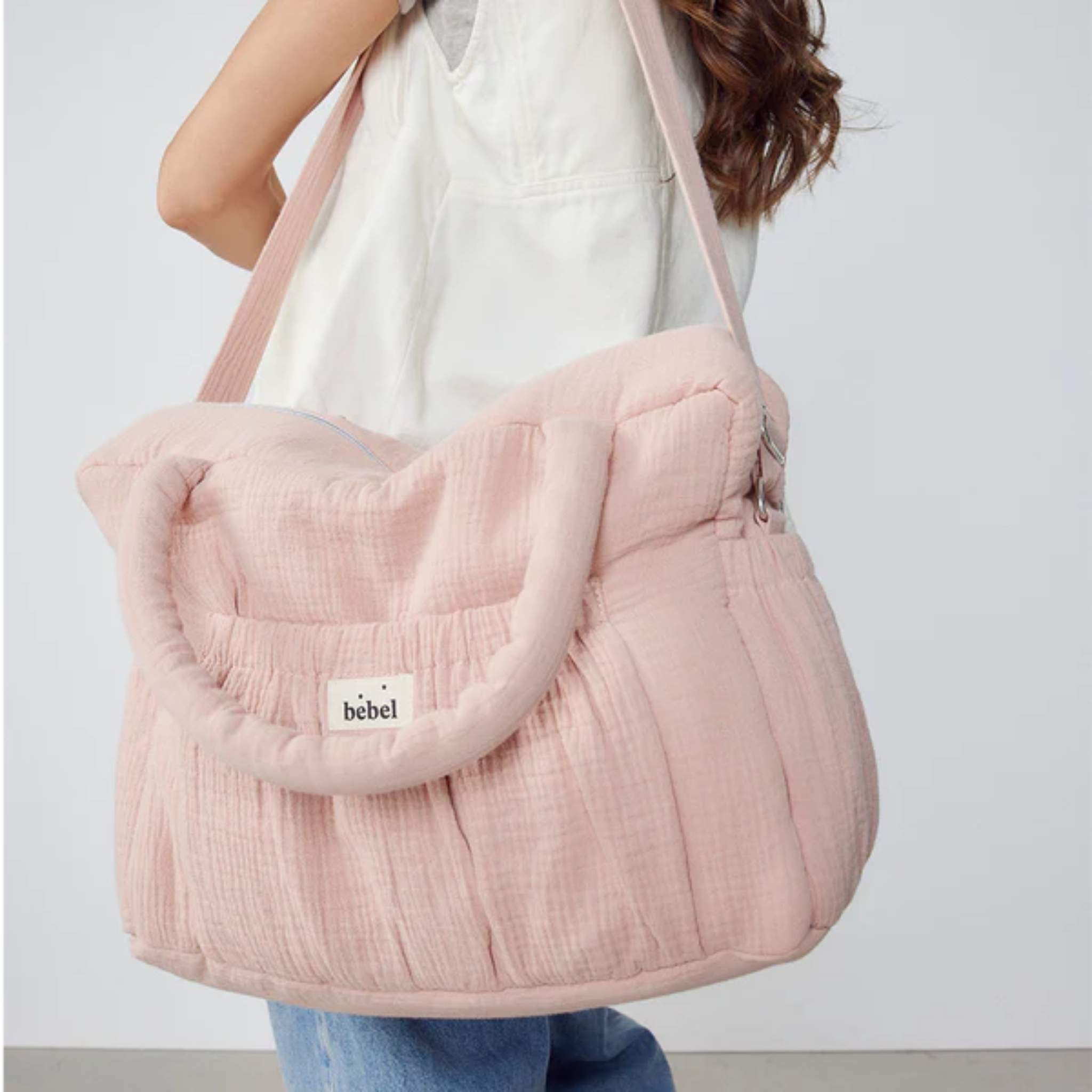 תיק החתלה "Like a candy" מכותנה אורגנית - בצבע ורוד ניוד