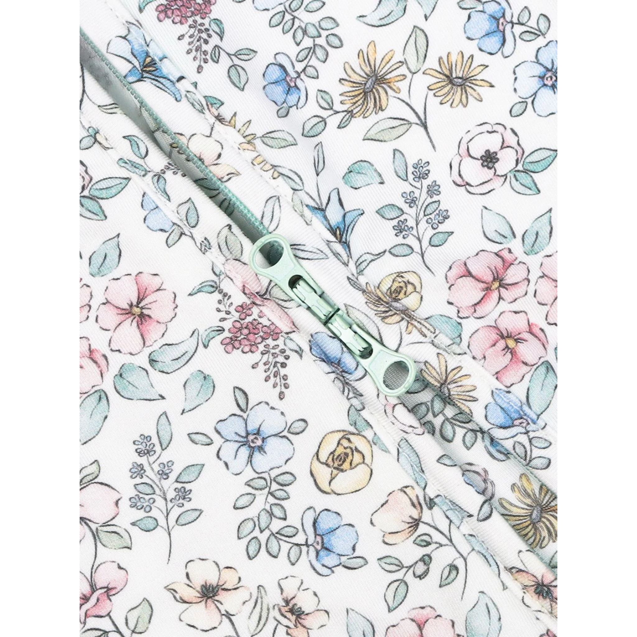 אוברול רוכסן -מעוטר בפרחים