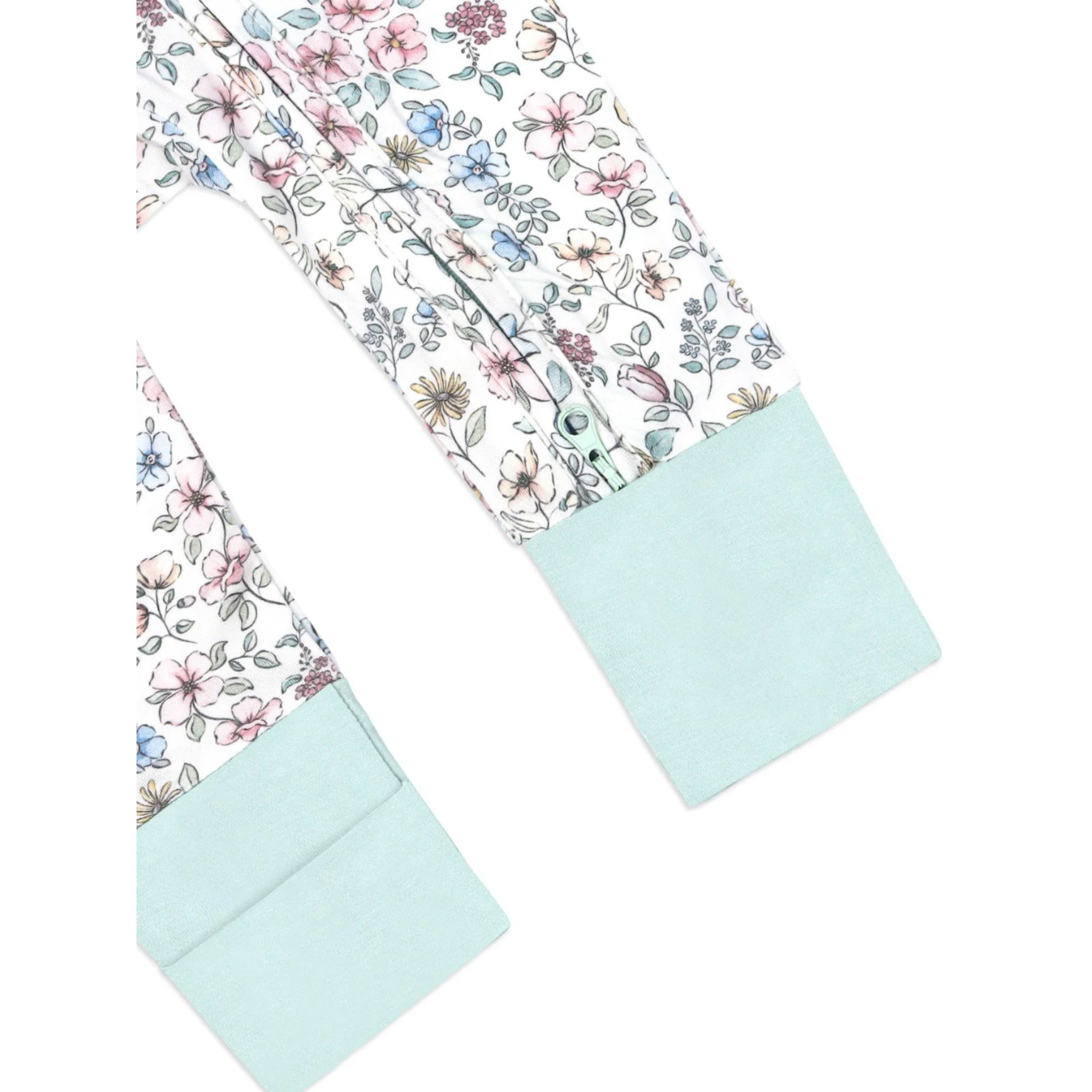 אוברול רוכסן -מעוטר בפרחים