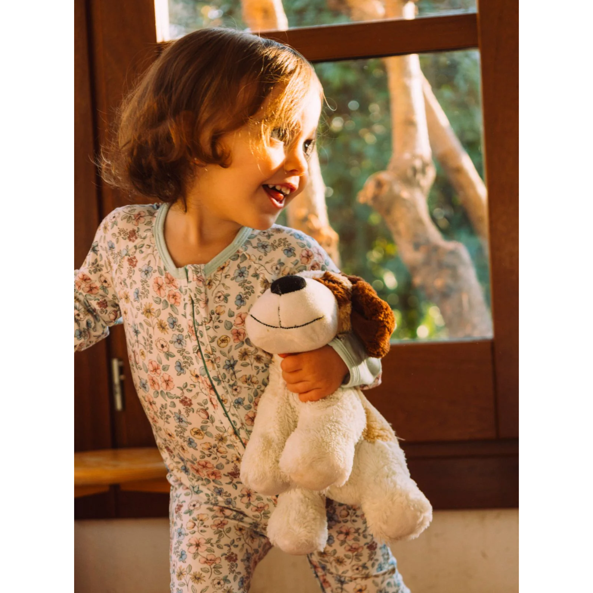 אוברול רוכסן -מעוטר בפרחים