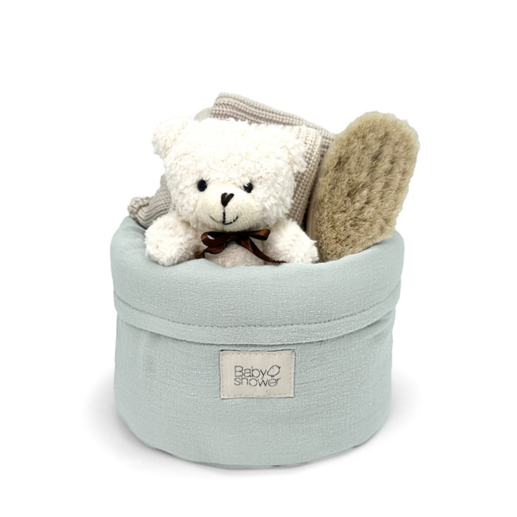 סל אחסון בגודל קטן מכותנה אורגנית - בצבע מנטה