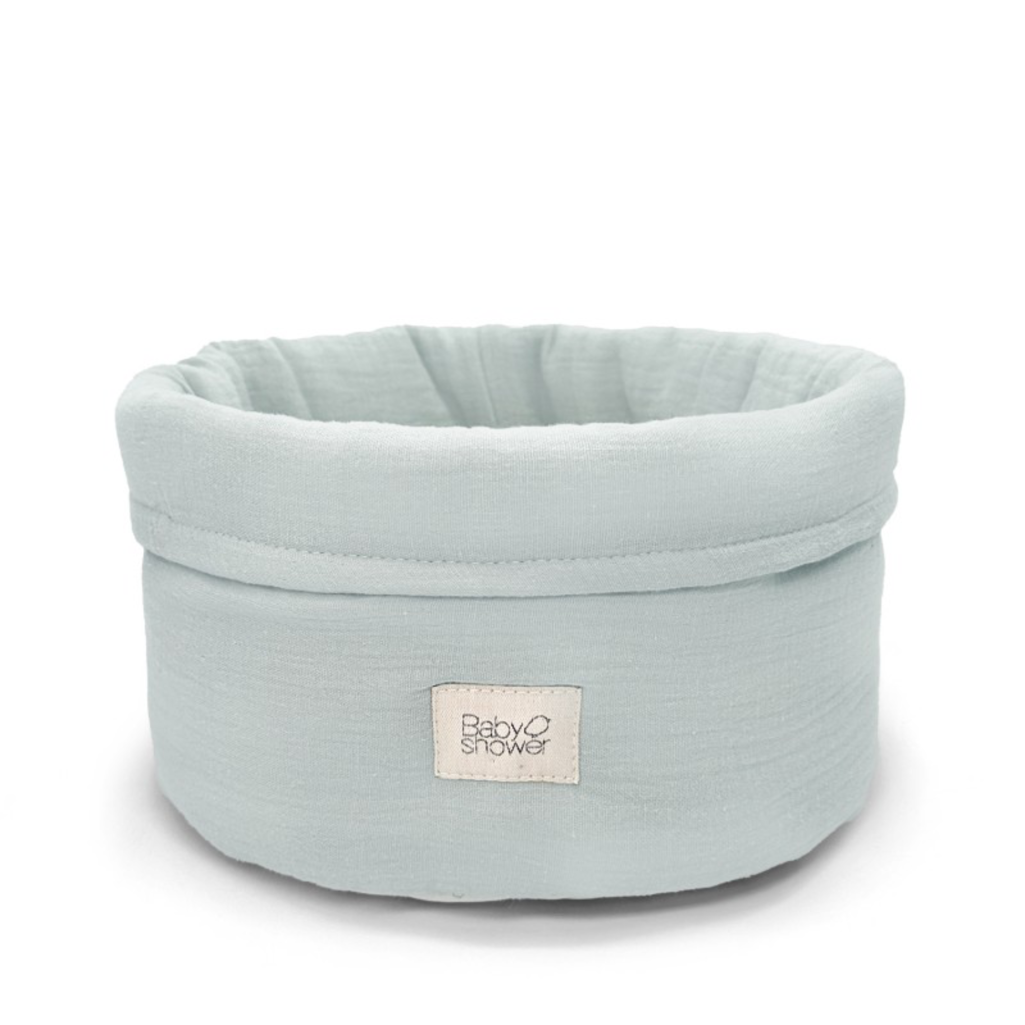 סל אחסון בגודל בינוני מכותנה אורגנית - בצבע מנטה