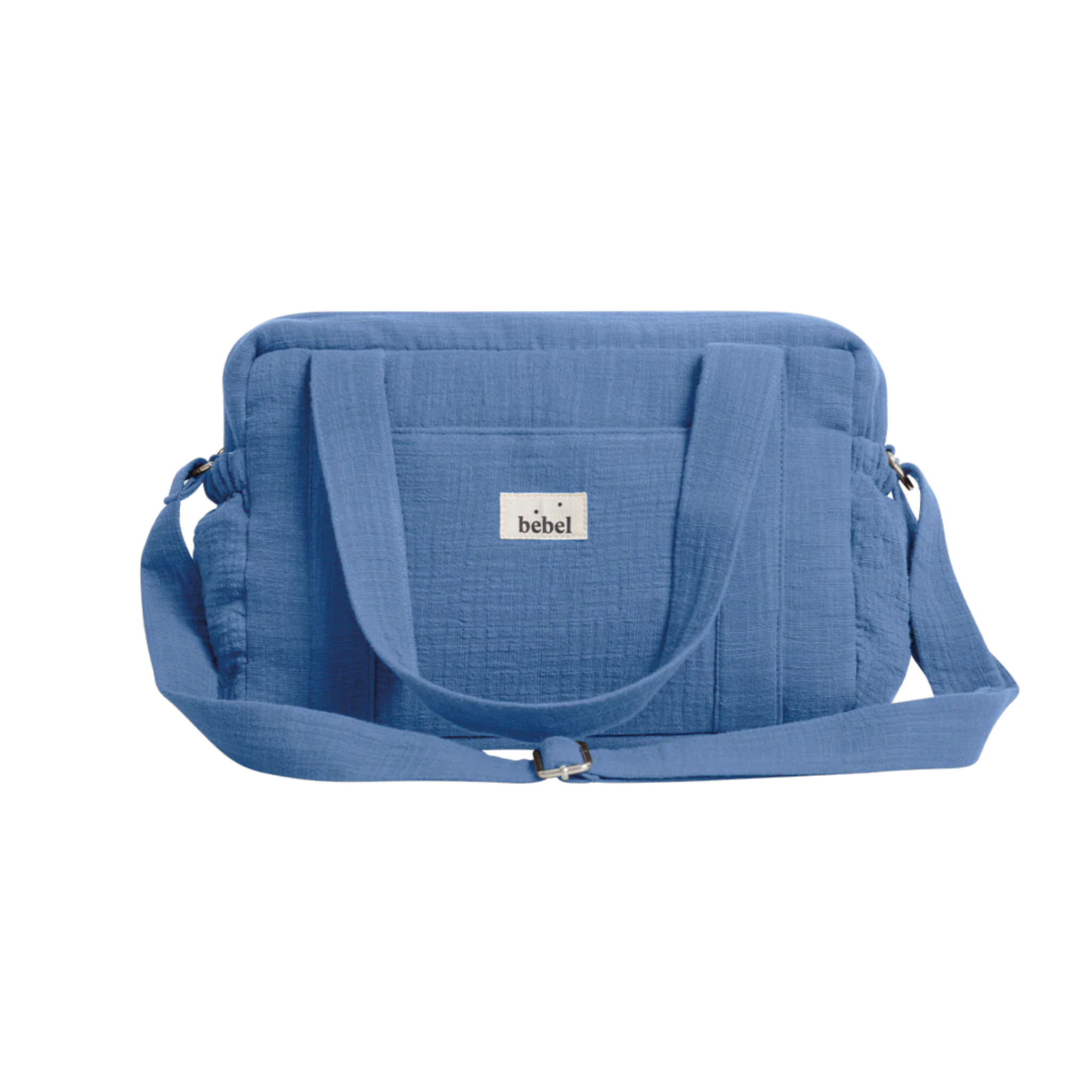 תיק החתלה "Middle" מכותנה אורגנית - בצבע כחול קפרי