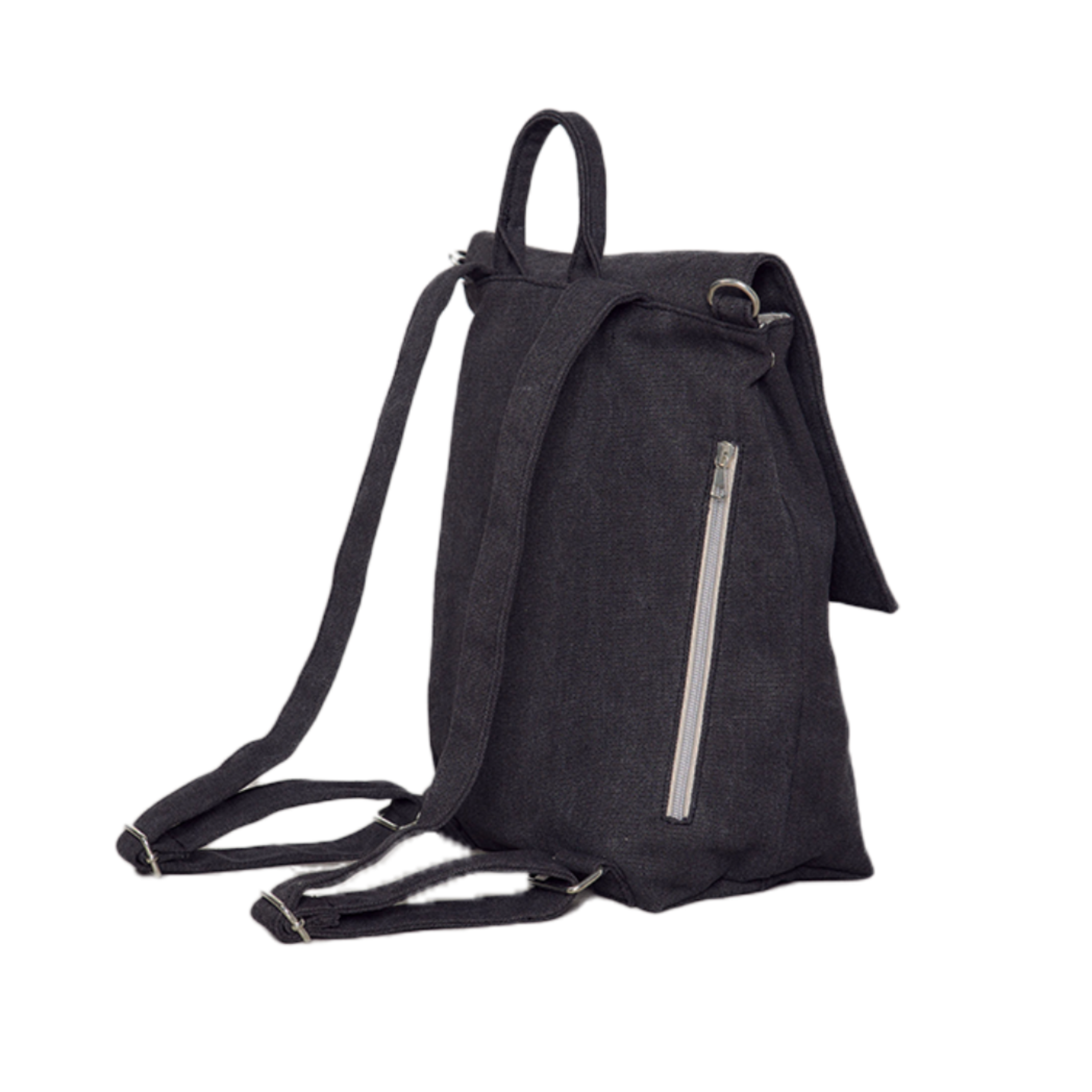 תיק גב החתלה "NOMADE Backpack" מכותנה אורגנית - בצבע שחור