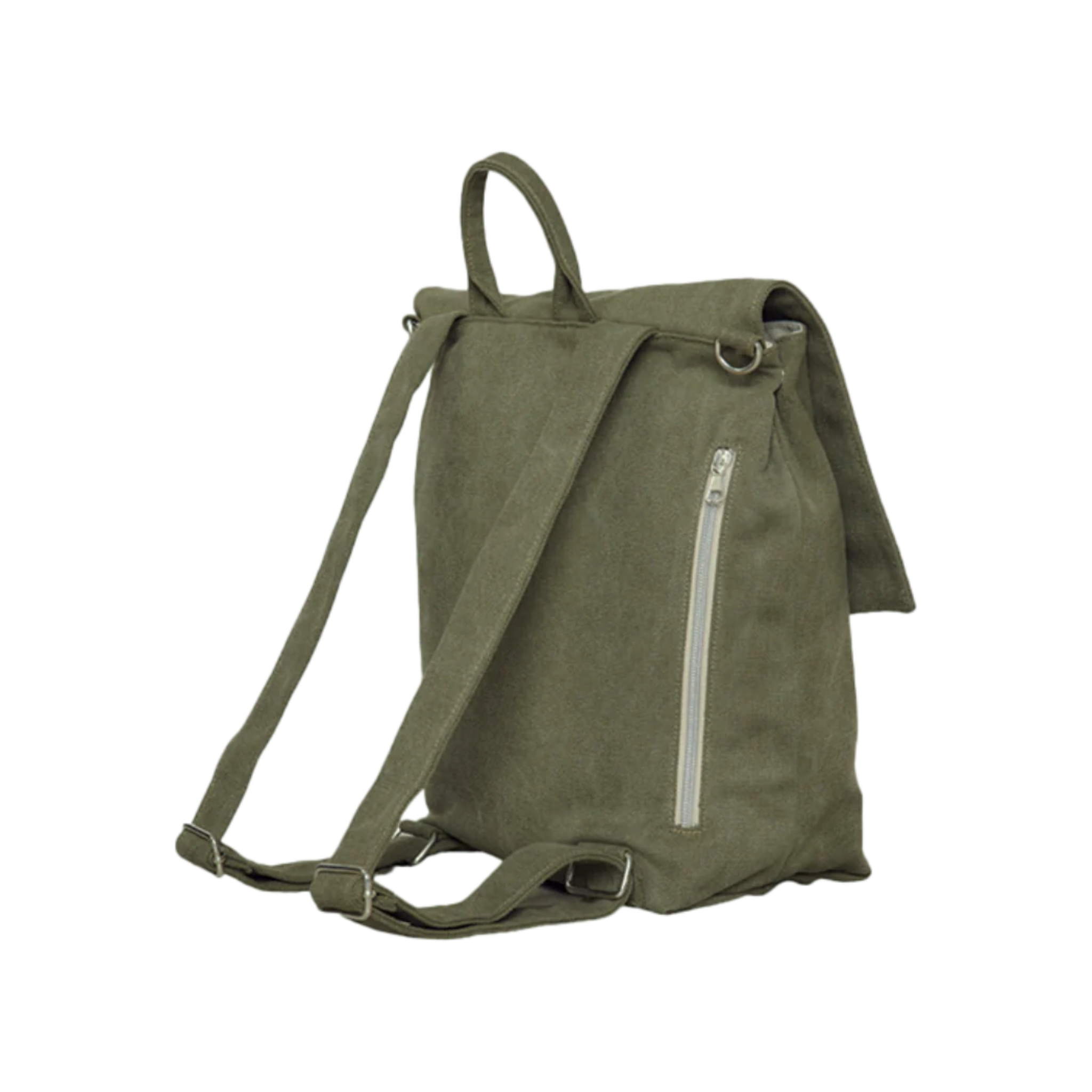 תיק גב החתלה "NOMADE Backpack" מכותנה אורגנית - בצבע חאקי