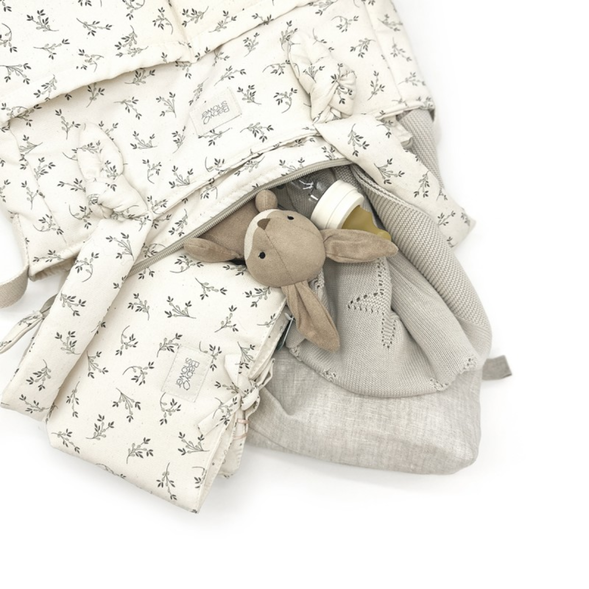 תיק עגלה מעוטר בעלי זית