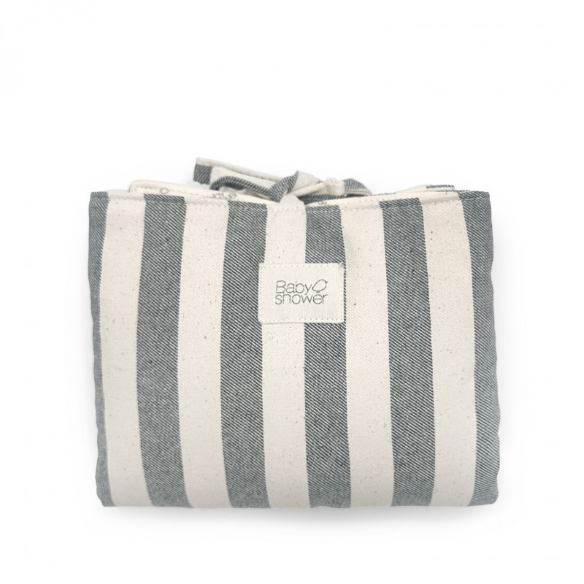 תיק עגלה קטן/ארגונית מכותנה אורגנית - פסים כחול לבן