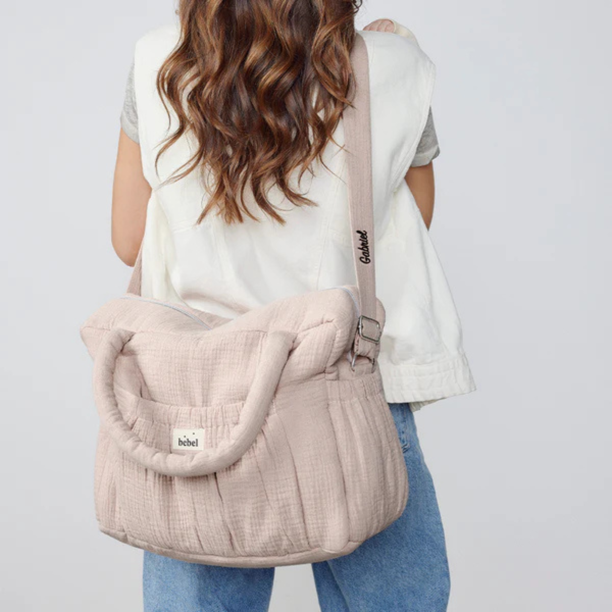 תיק החתלה "Like a candy" מכותנה אורגנית - בצבע אפור גראז'