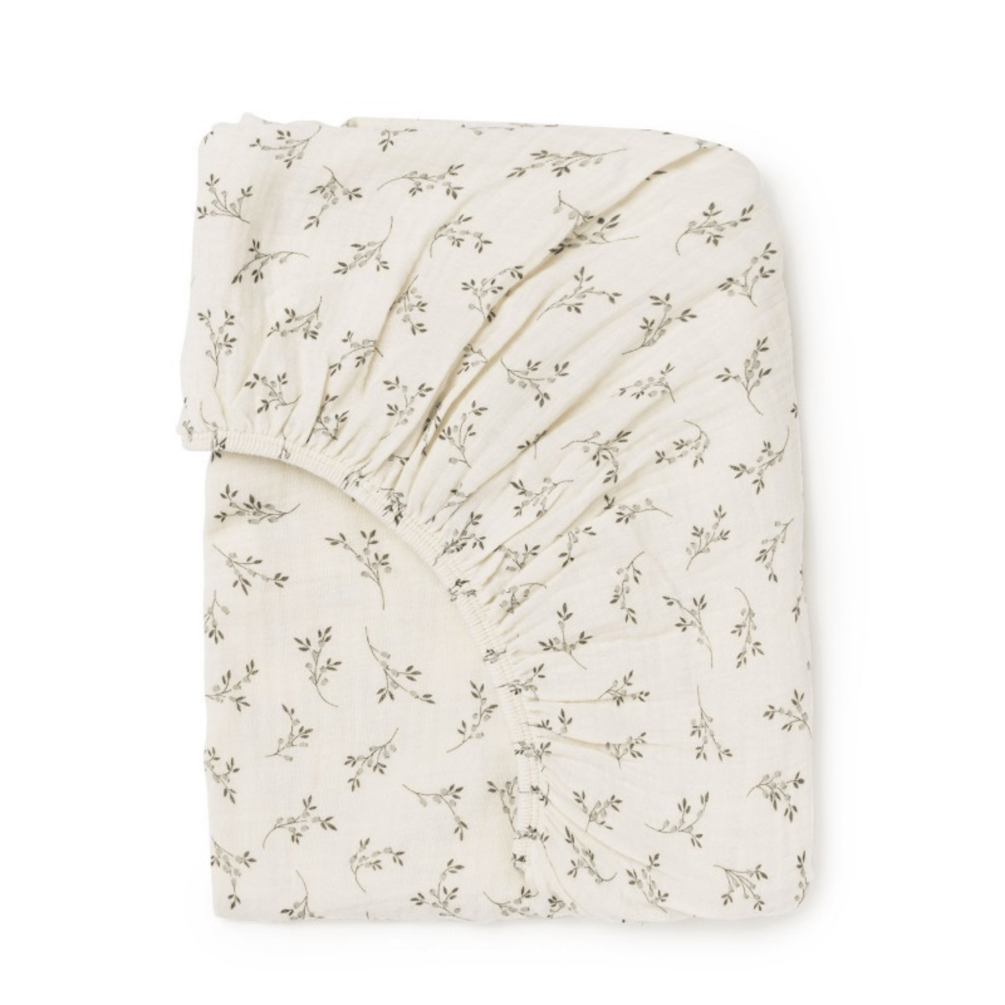 סדין למיטת תינוק מכותנה אורגנית - מעוטר בדומדמניות