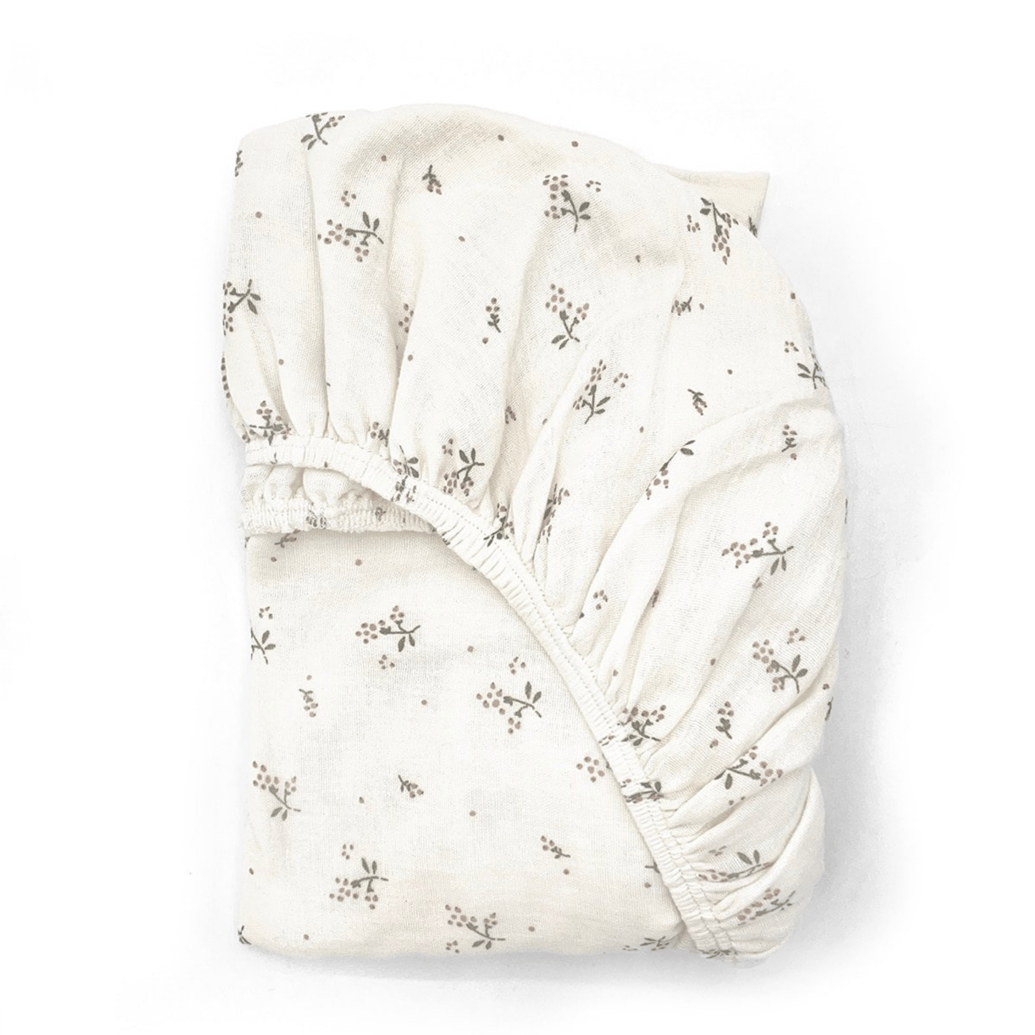 סדין למיטת תינוק מכותנה אורגנית - מעוטר בדומדמניות