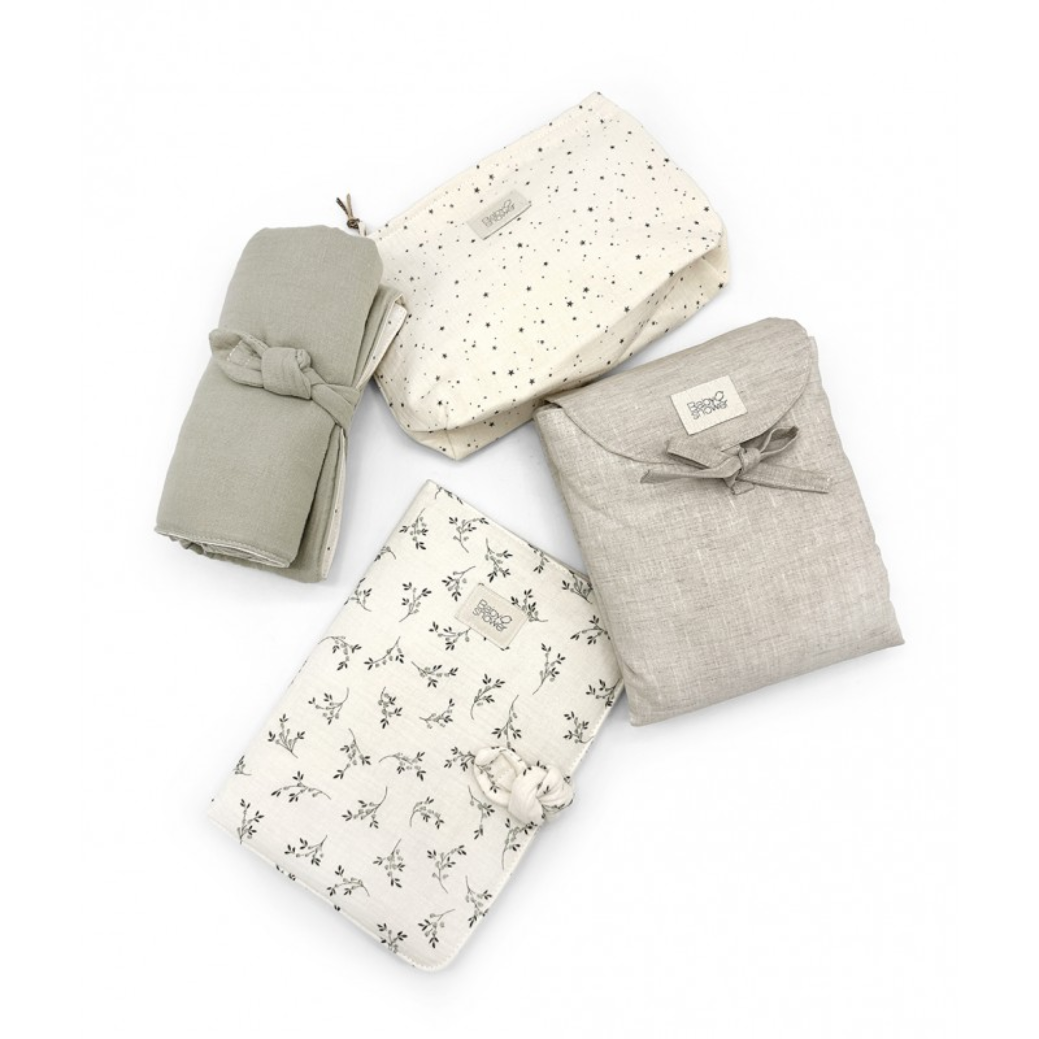 תיק מסמכים מכותנה אורגנית - מעוטר בעלי זית