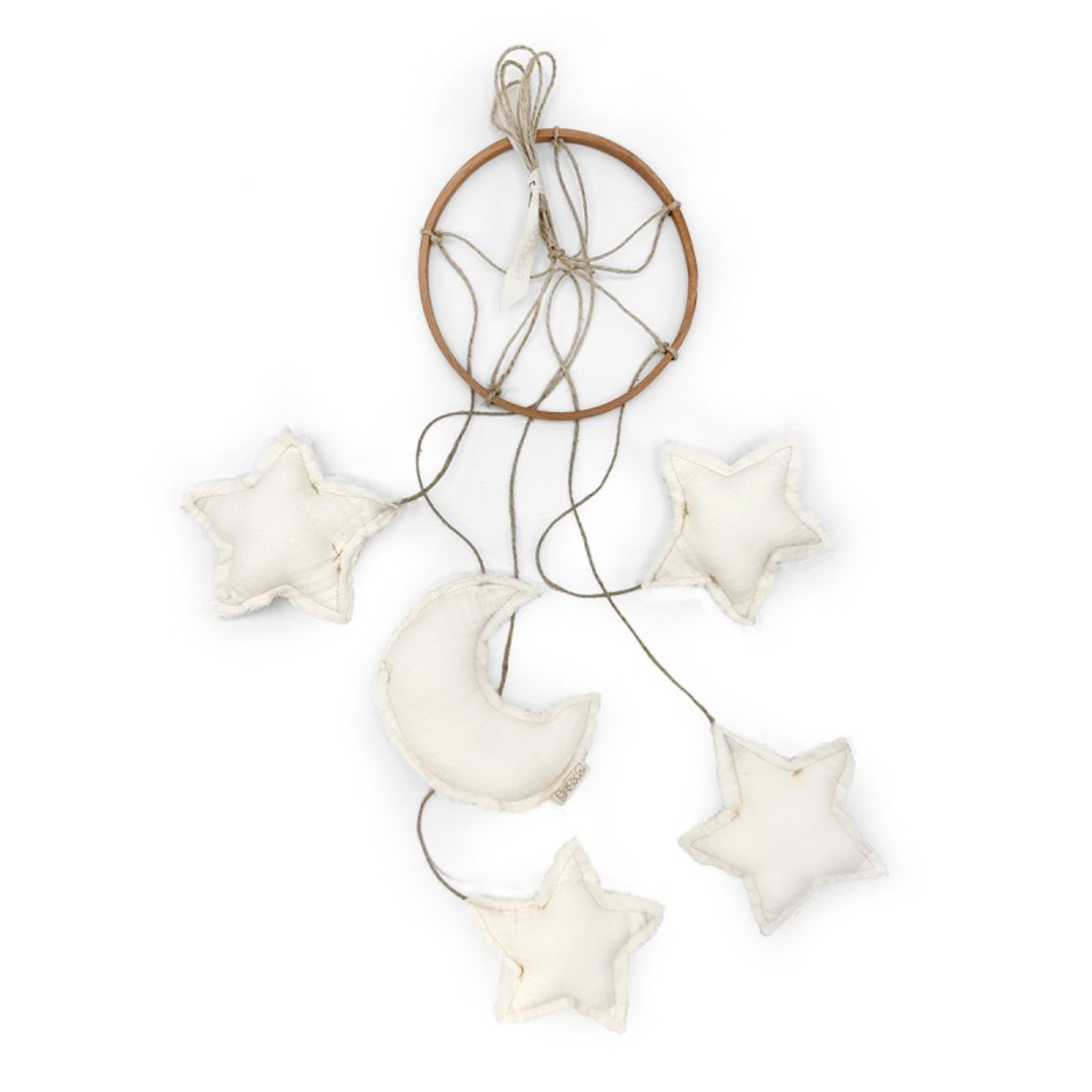 מובייל - בצורת כוכבים וירח בצבע לבן אייבורי