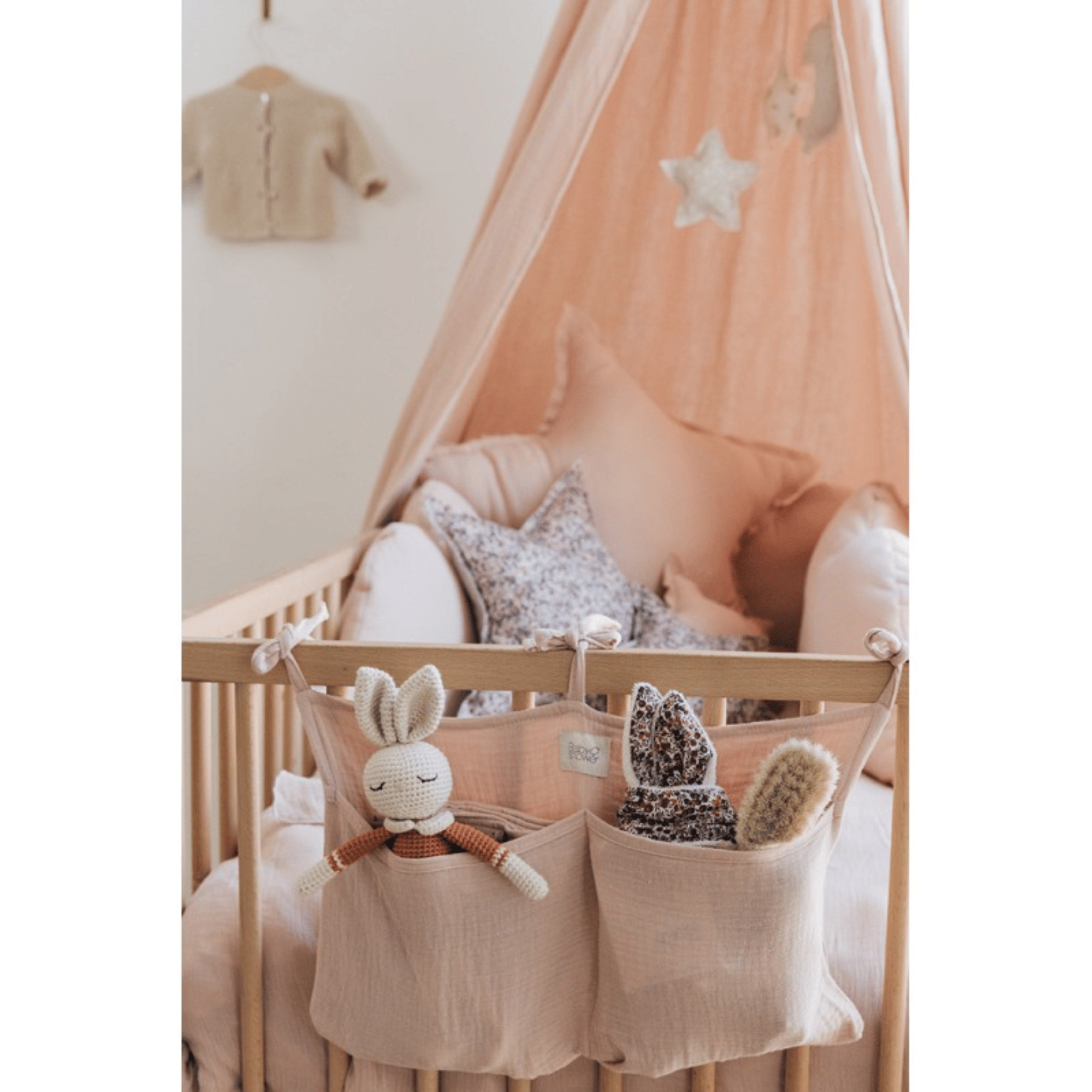 כילה גדולה מכותנה אורגנית - בצבע ורוד ניוד