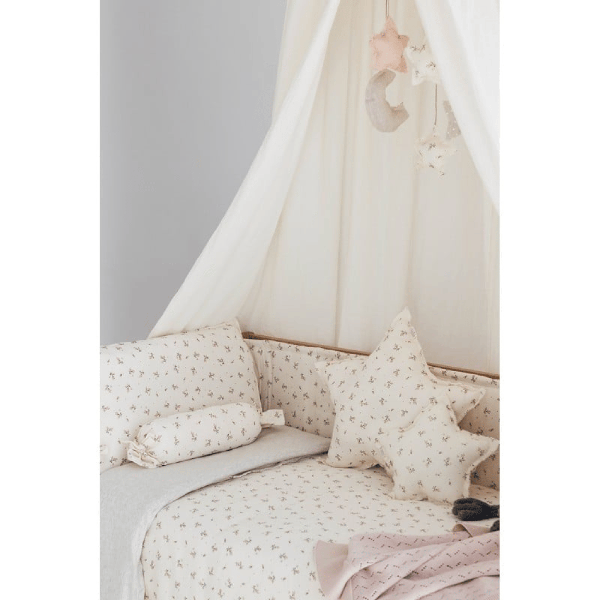 כילה גדולה מכותנה אורגנית - בצבע לבן אייבורי