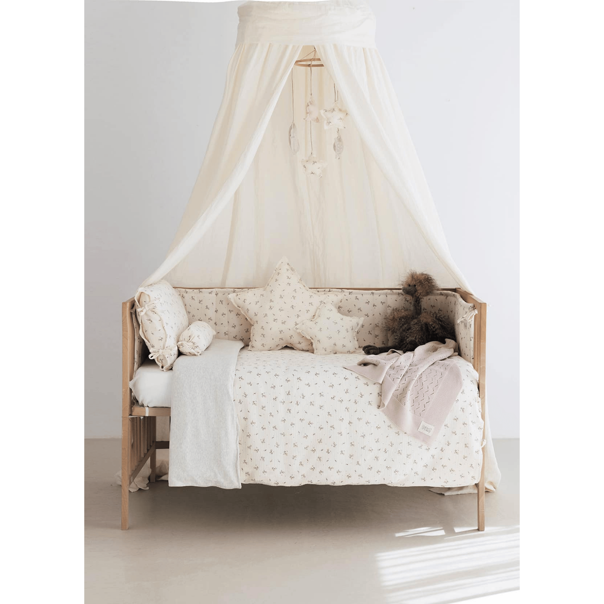 כילה גדולה מכותנה אורגנית - בצבע לבן אייבורי