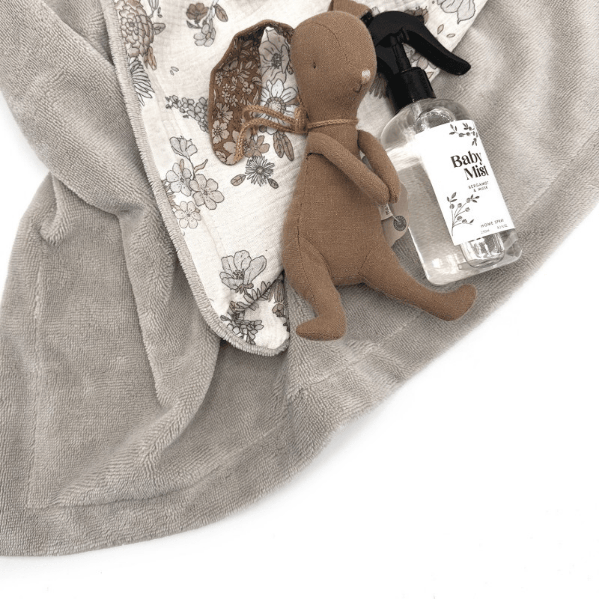 שמיכת אביב דו צדדית מעוטרת בפרחים - כותנה ובמבוק