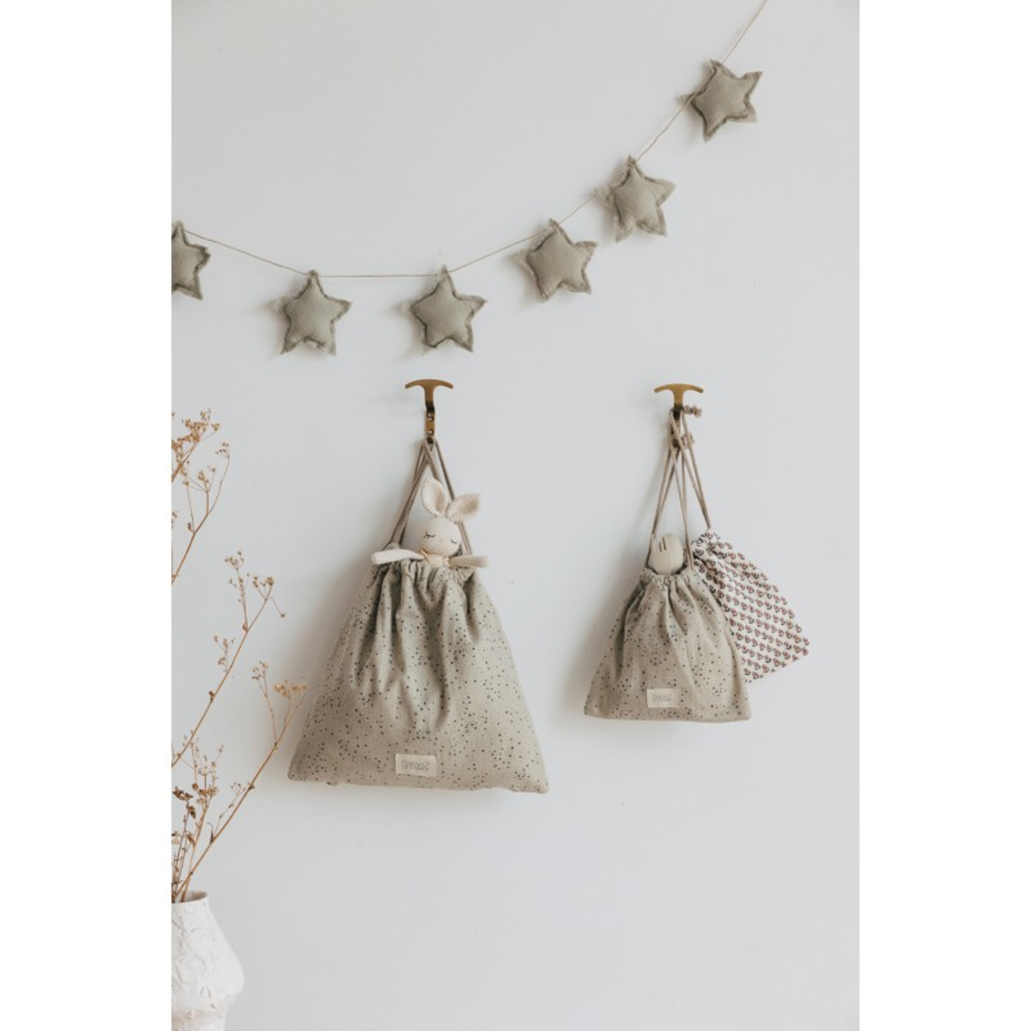 גרילנדת כוכבים - מיקס צבעים "עלי זית" ו