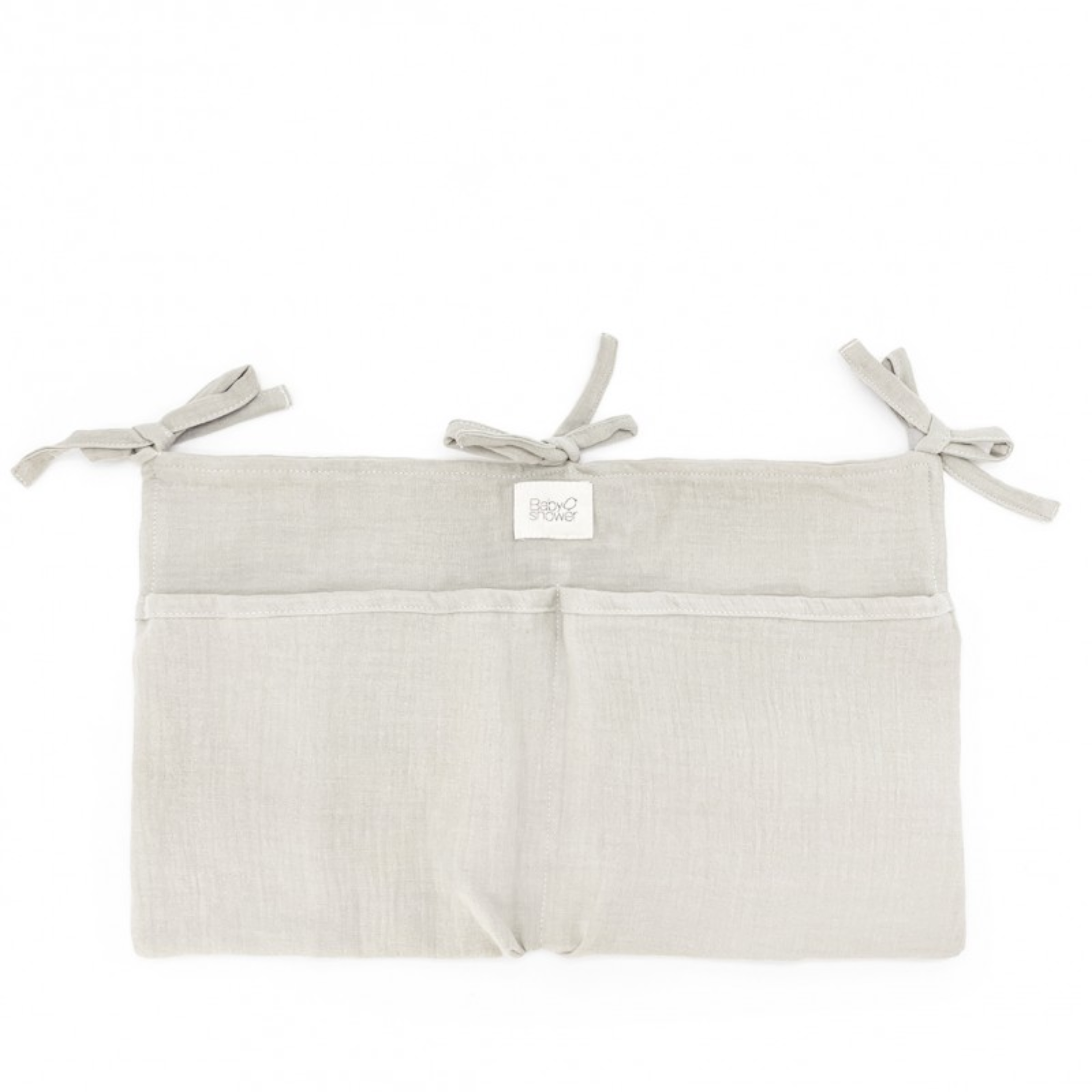 ארגונית למיטת תינוק מכותנה אורגנית - בצבע אפור גראז'