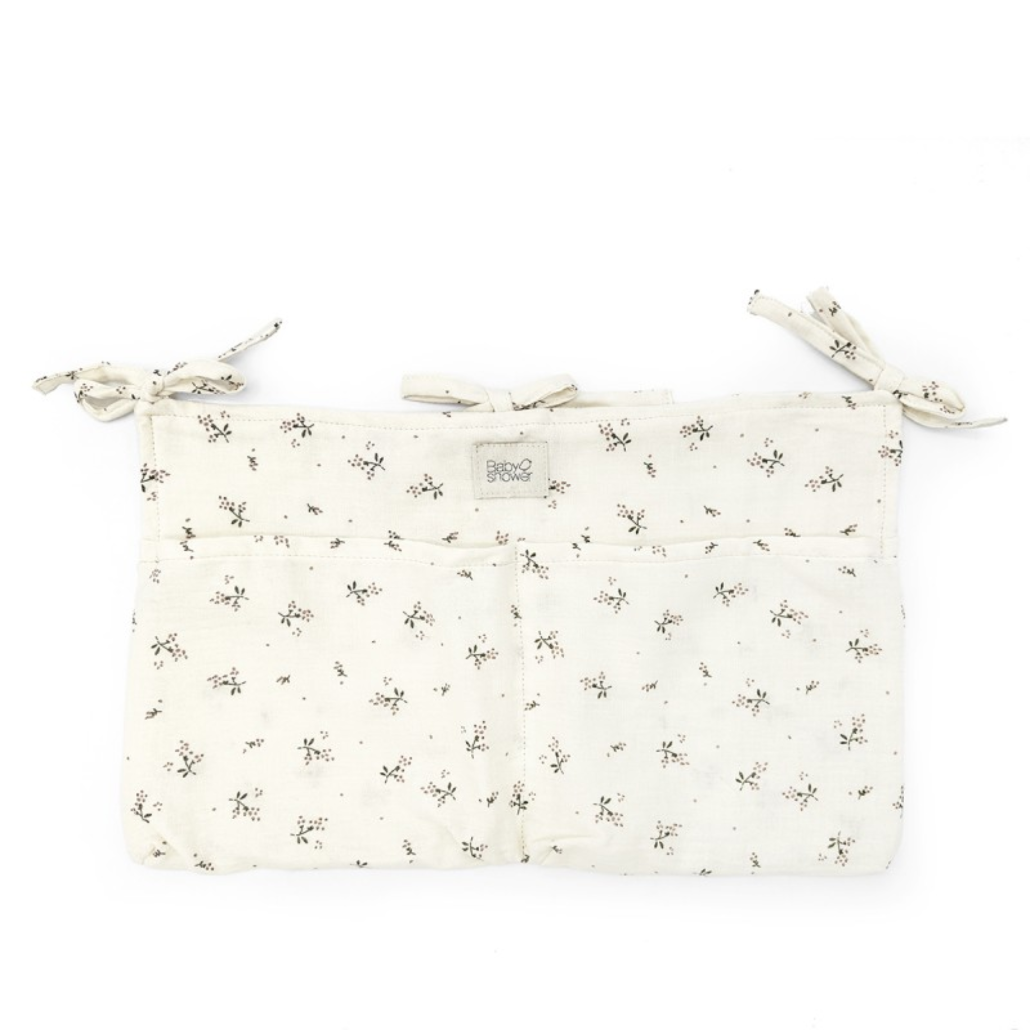 ארגונית למיטת תינוק מכותנה אורגנית - מעוטרת בדומדמניות