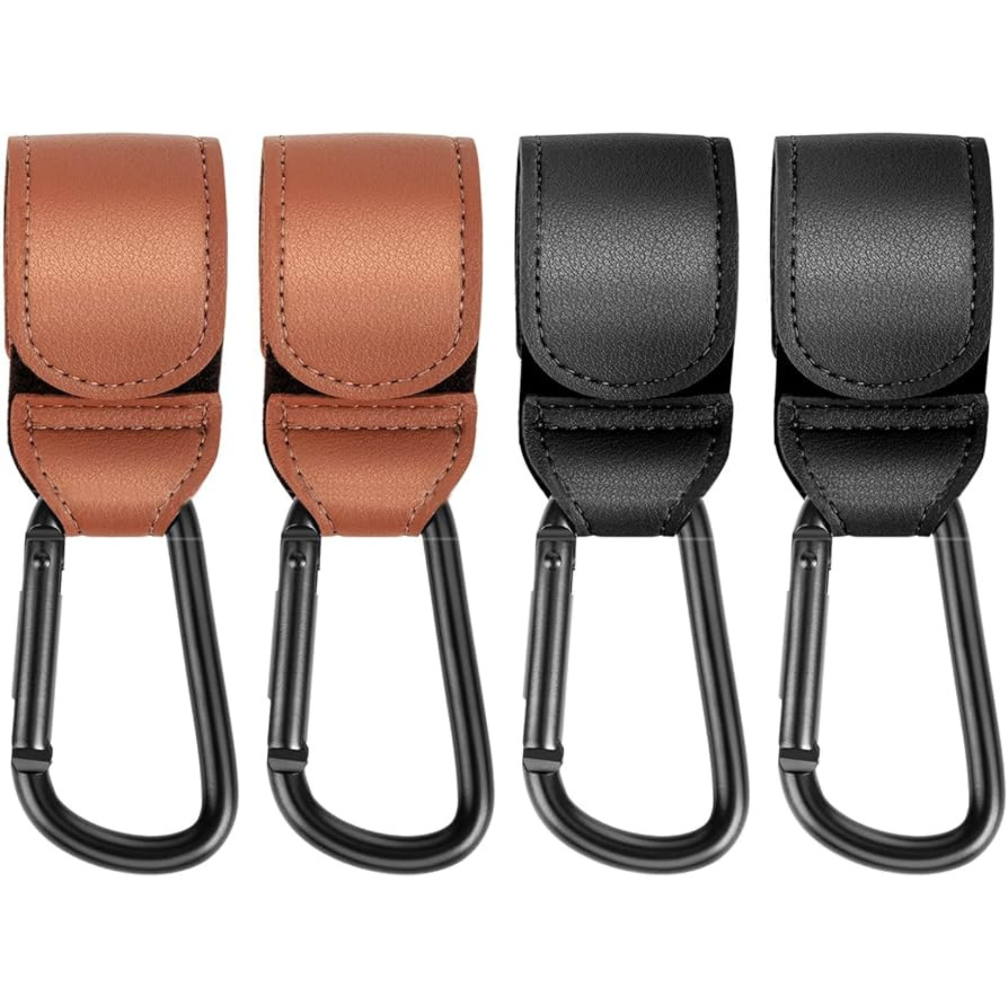 זוג קליפסים אוניברסליים לעגלה בצבע שחור או כאמל