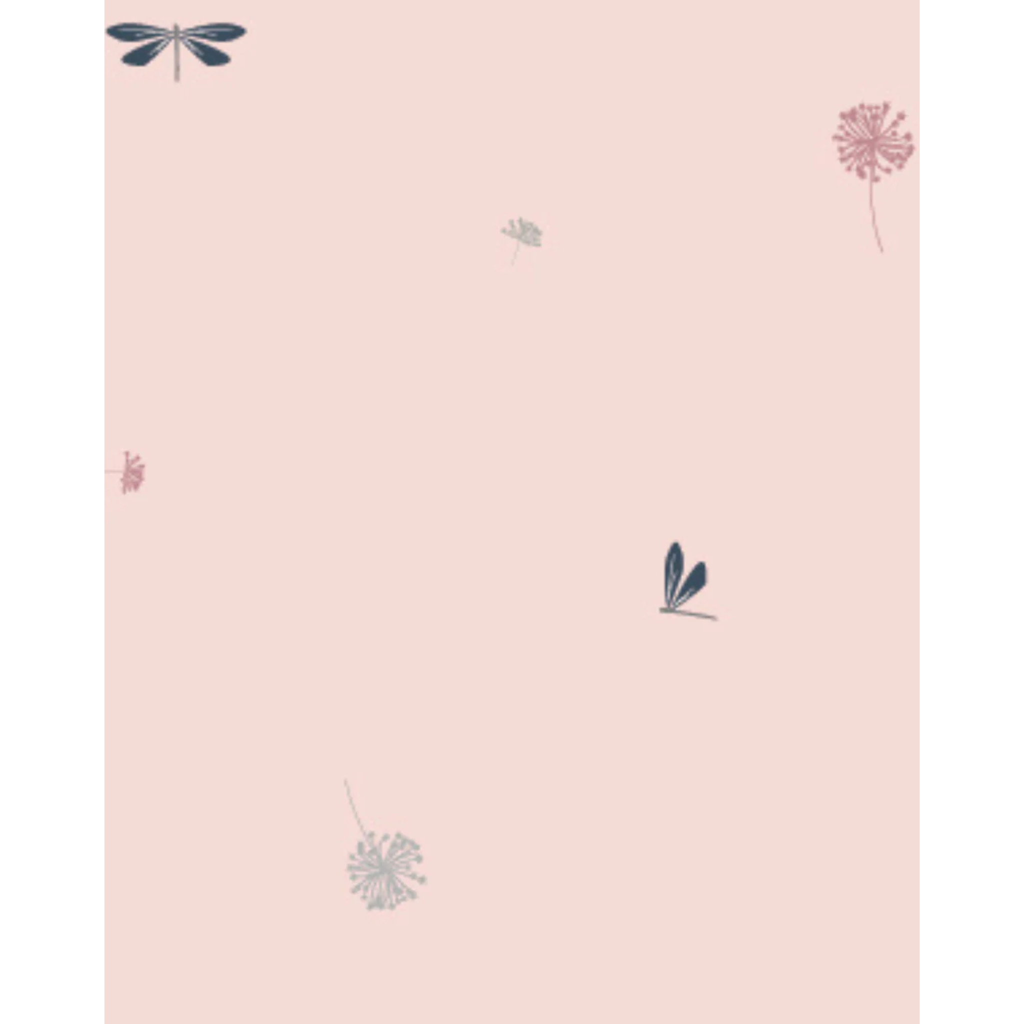 שק שינה גדול מבד במבוק – בצבע ורד ניוד מעוטר בציורי פרפרים ופרחים