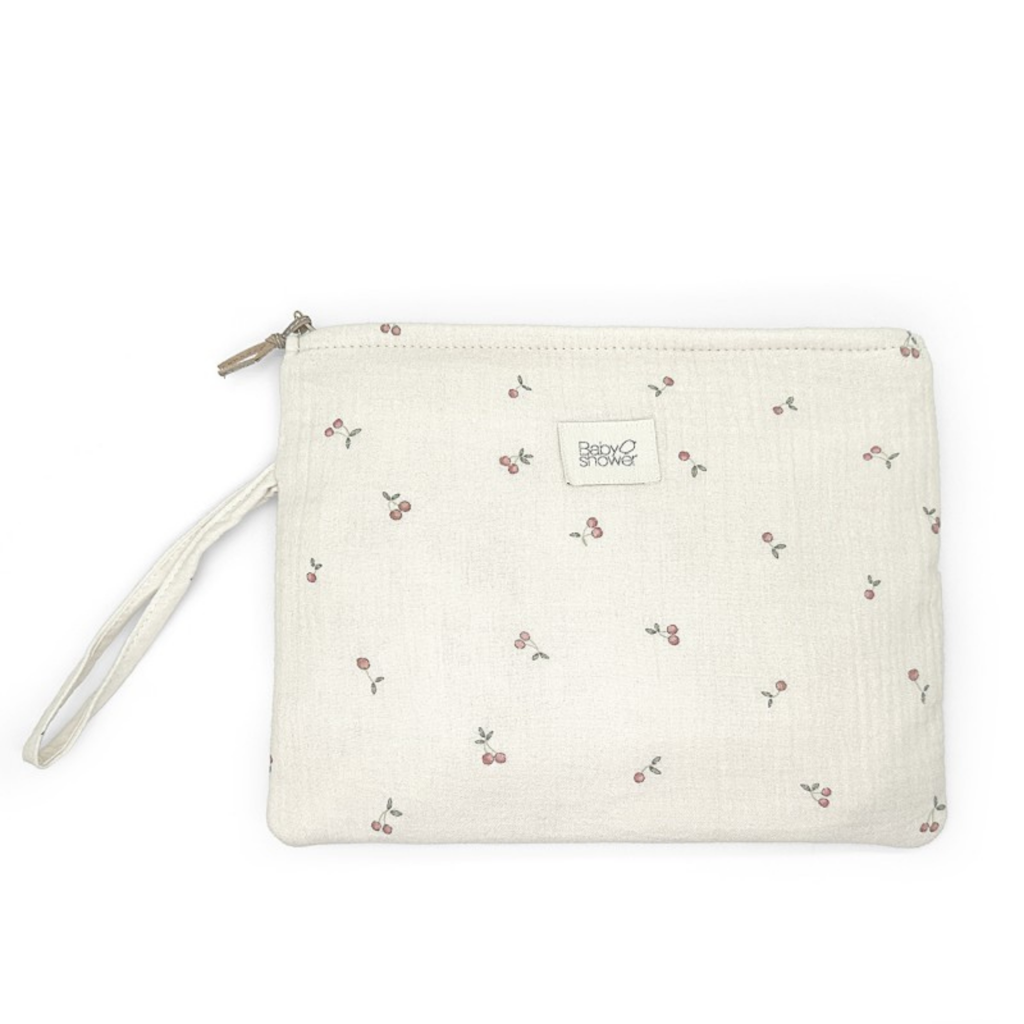 נרתיק חיתולים מדגם High Park מכותנה אורגנית - מעוטר בדובדבנים