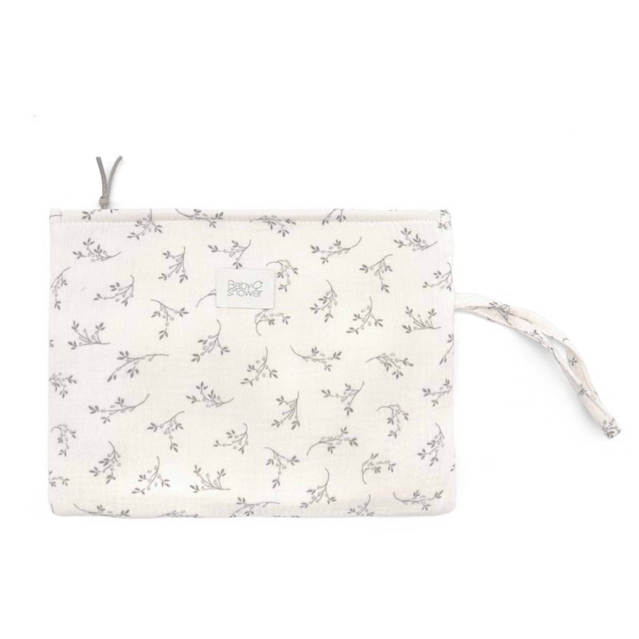 נרתיק חיתולים מדגם High Park מכותנה אורגנית - מעוטר בעלי זית