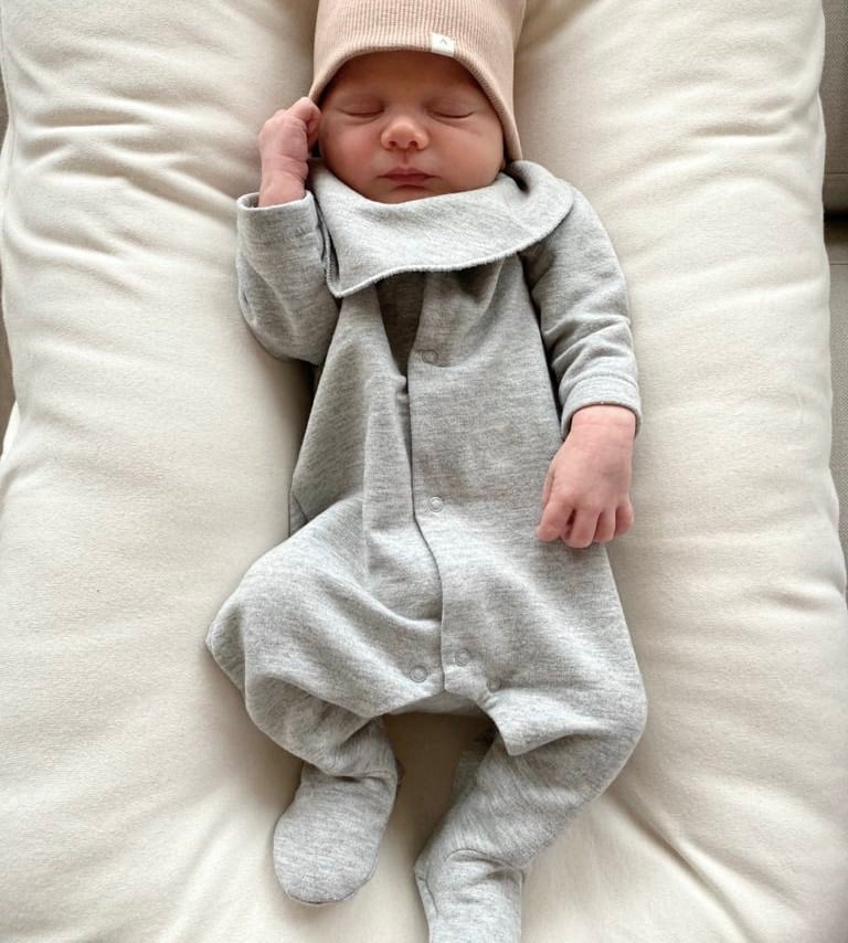 אוברול מכותנה OEKO-TEX® בצבע אפור בהיר -A Basic Brand