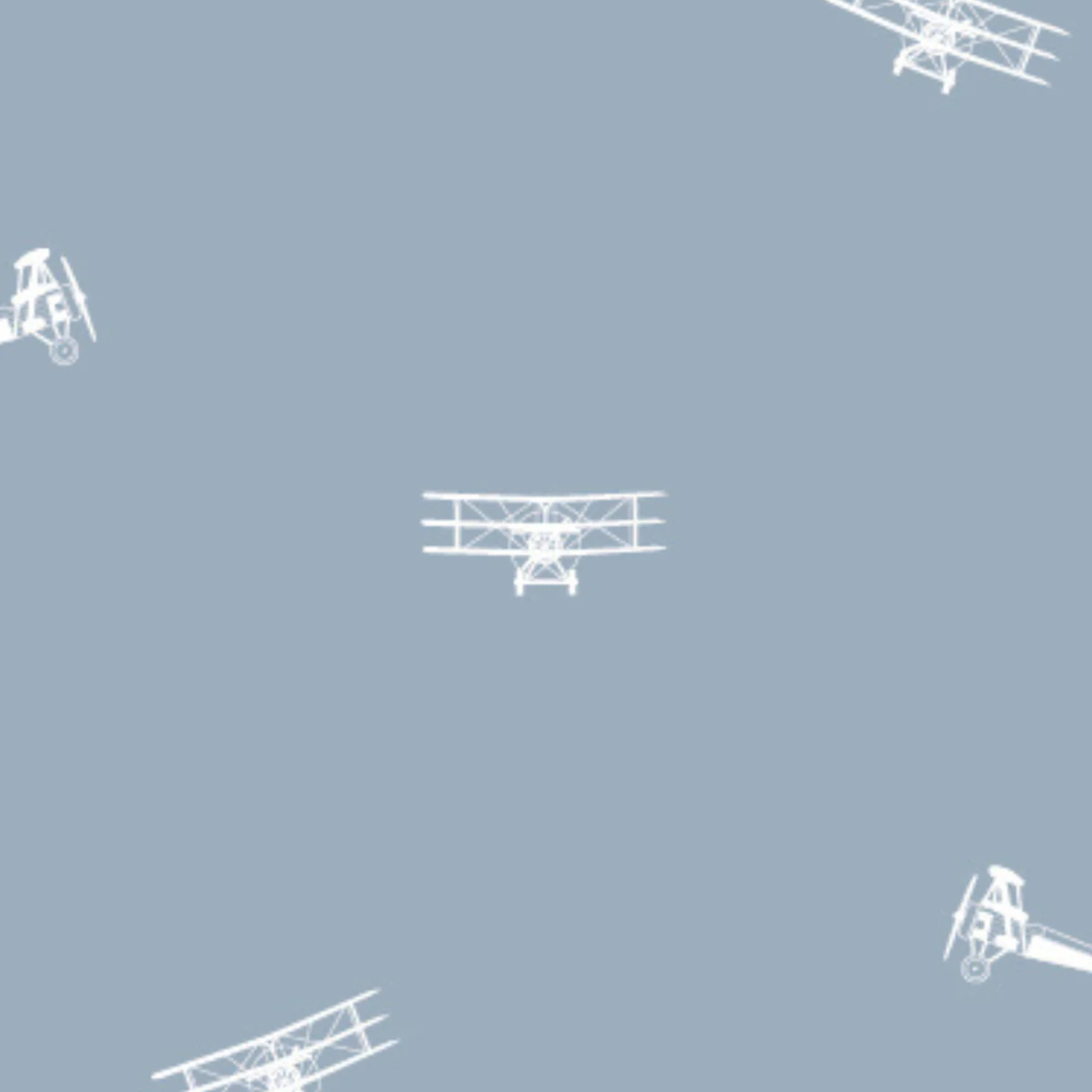 שק שינה גדול מבד במבוק – בצבע כחול מעוטר בציורי אווירונים