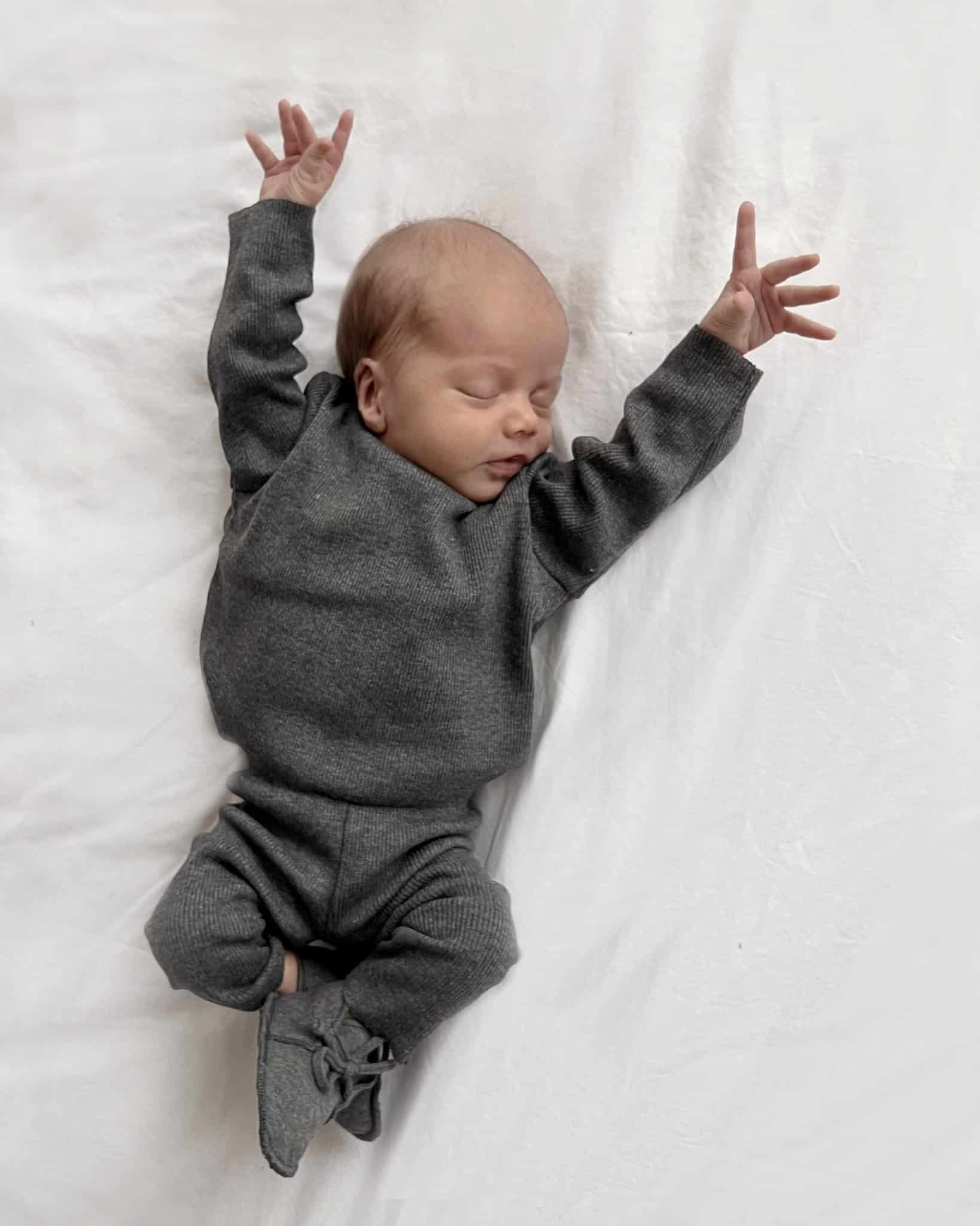 טייץ מכותנה ריב OEKO-TEX® בצבע אפור כהה -A Basic Brand