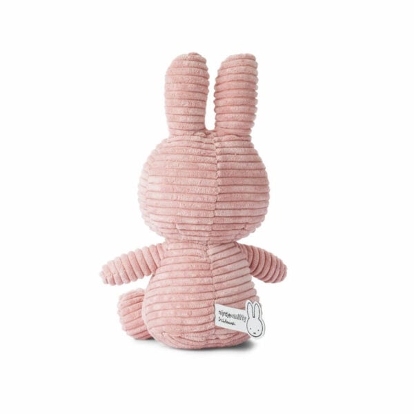 ⁦בובת miffy מבד קורדרוי – בצבע ורוד –גודל 23 ס"מ⁩ – תמונה ⁦3⁩