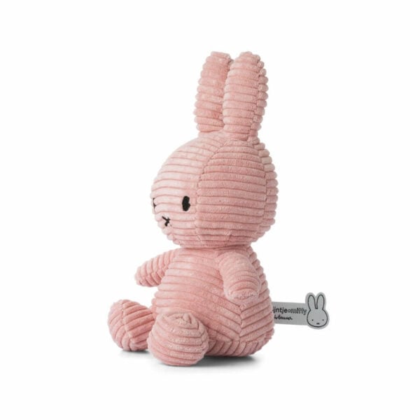 ⁦בובת miffy מבד קורדרוי – בצבע ורוד –גודל 23 ס"מ⁩ – תמונה ⁦2⁩